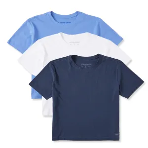 Womens Solid 3-Pack Boxy Crusher Tee  Multi 1 Life is Good