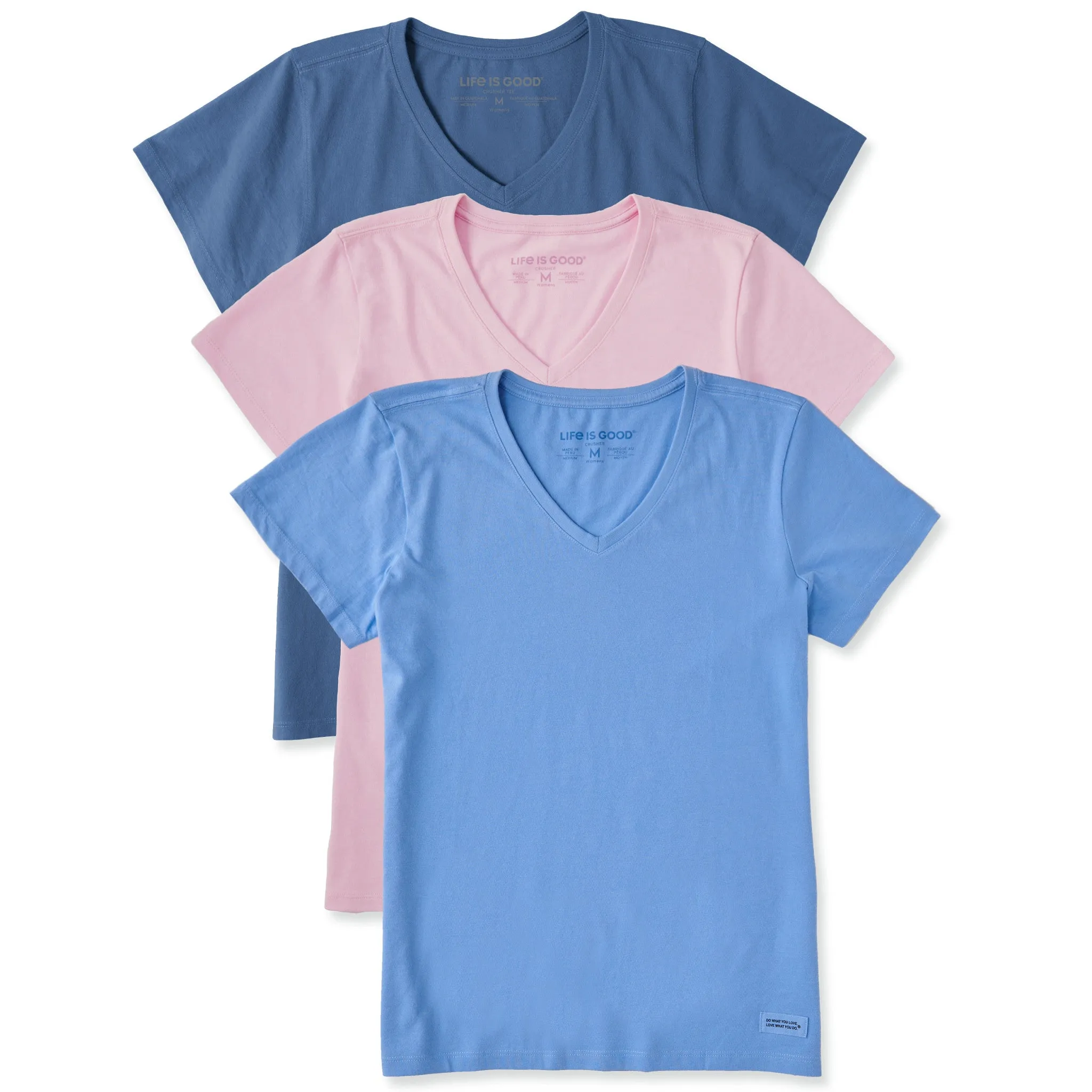 Womens Solid 3-Pack Crusher-LITE Vee  Multi 1 Life is Good