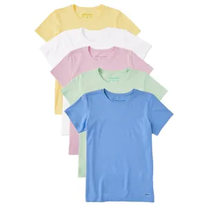 Womens Solid 5-Pack Crusher-LITE Tee - Multi Life is Good