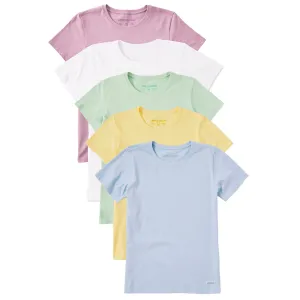 Womens Solid 5-Pack Crusher Tee- Multi 2 Life is Good