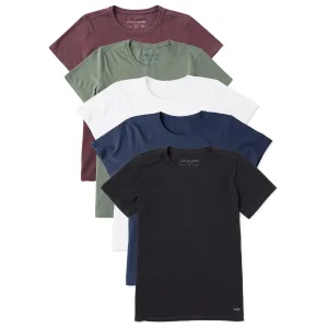 Womens Solid 5-Pack Crusher Tee  Multi 4 Life is Good