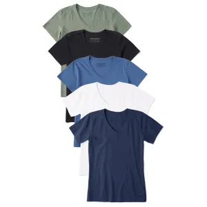 Womens Solid 5-Pack Crusher Vee  Multi 2 Life is Good