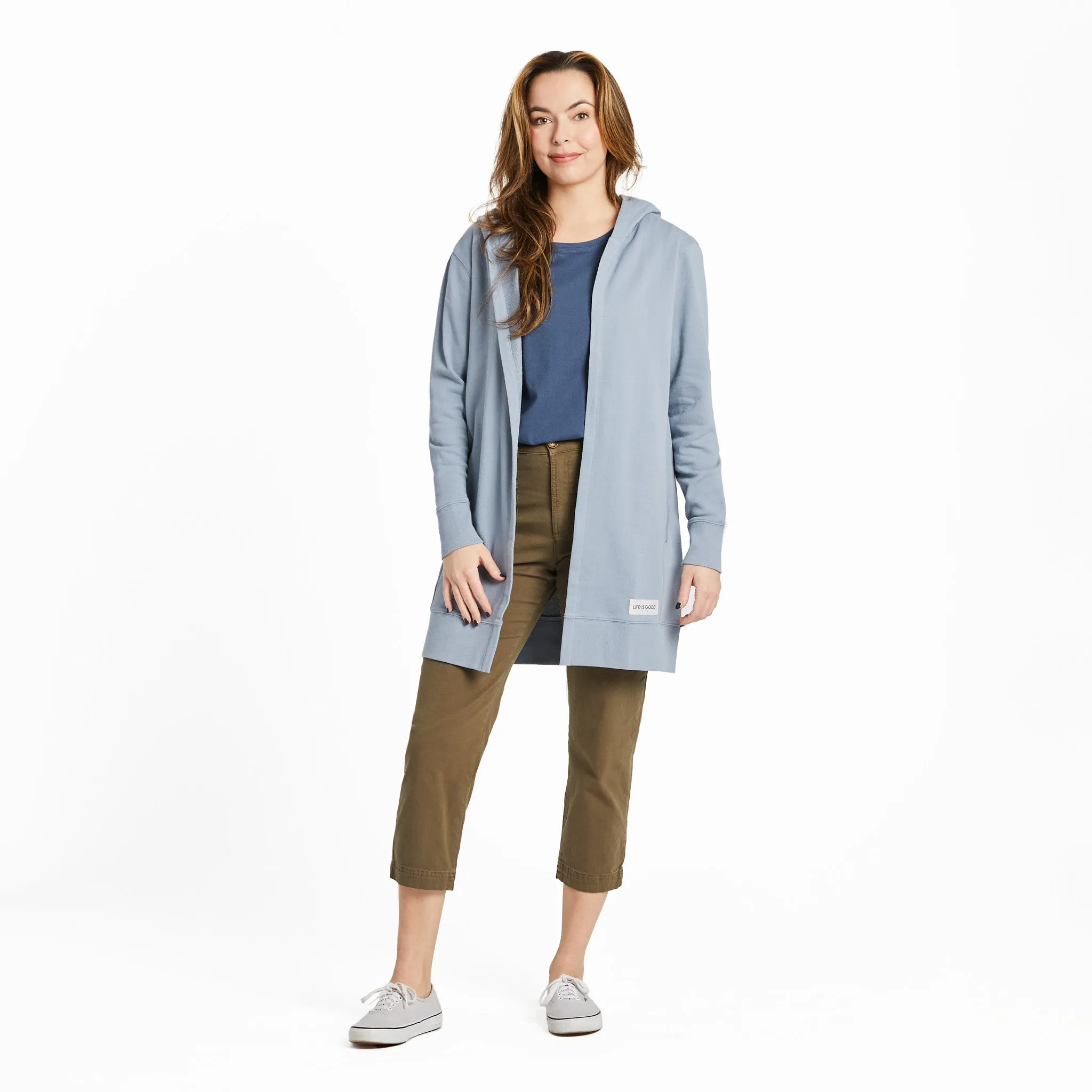 Women's Solid Beyond Hip French Terry Tunic Life is Good