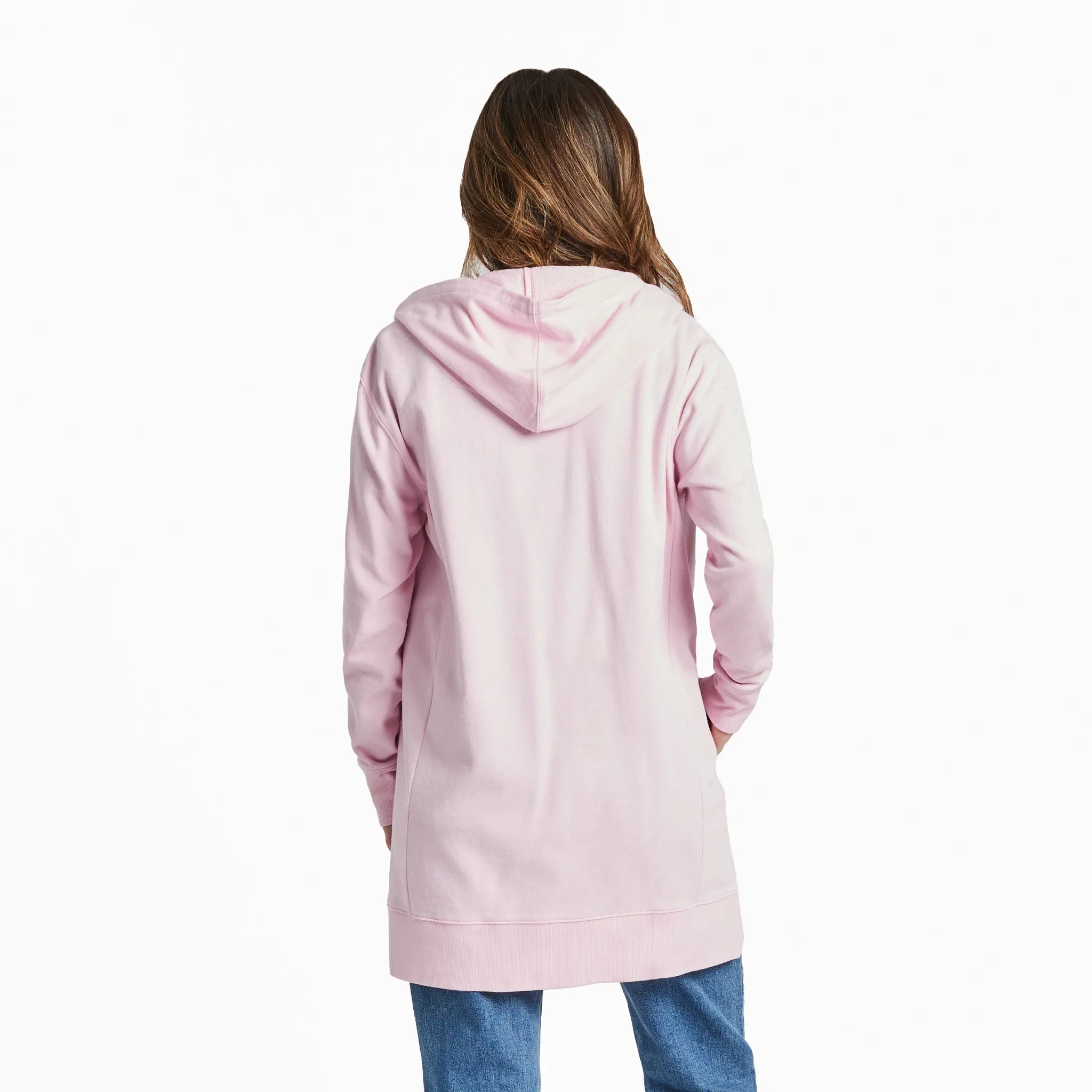 Women's Solid Beyond Hip French Terry Tunic Life is Good
