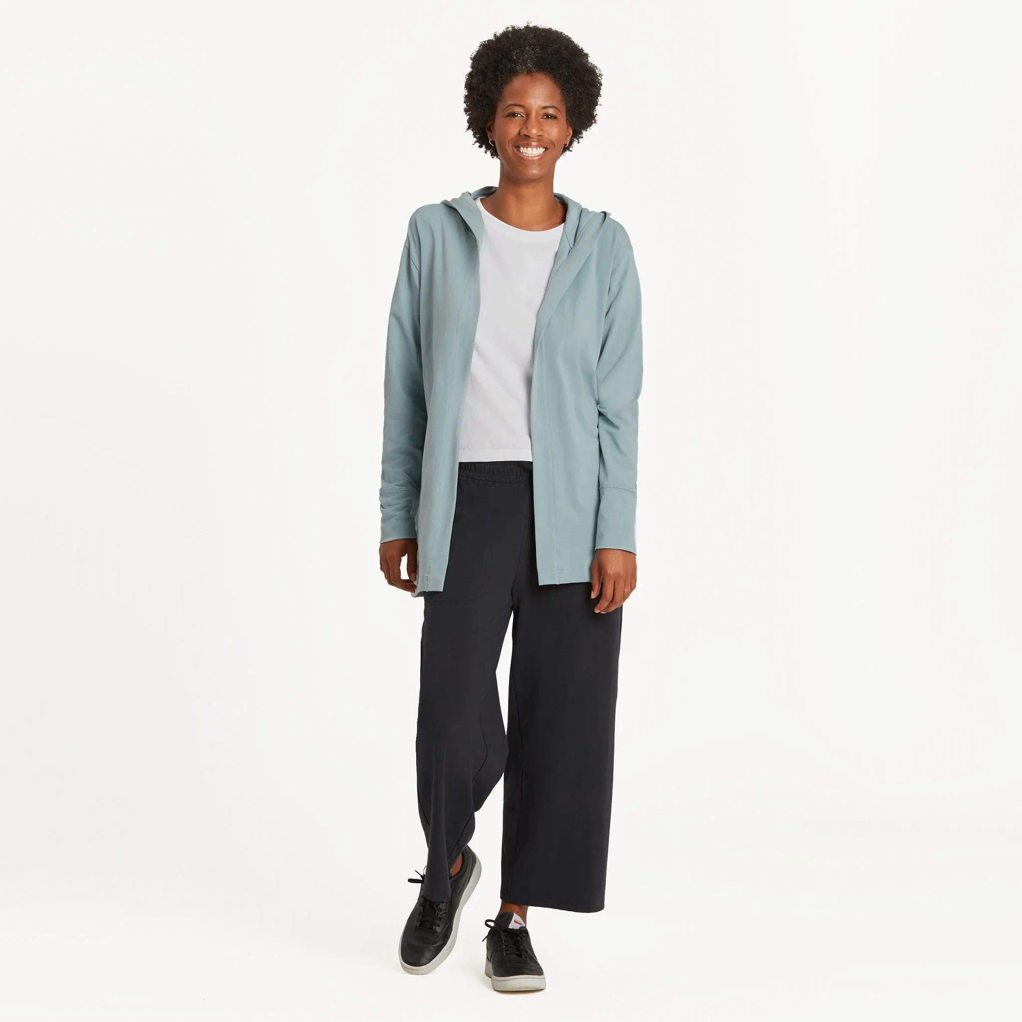 Women's Solid Crusher-FLEX Cardigan Life is Good