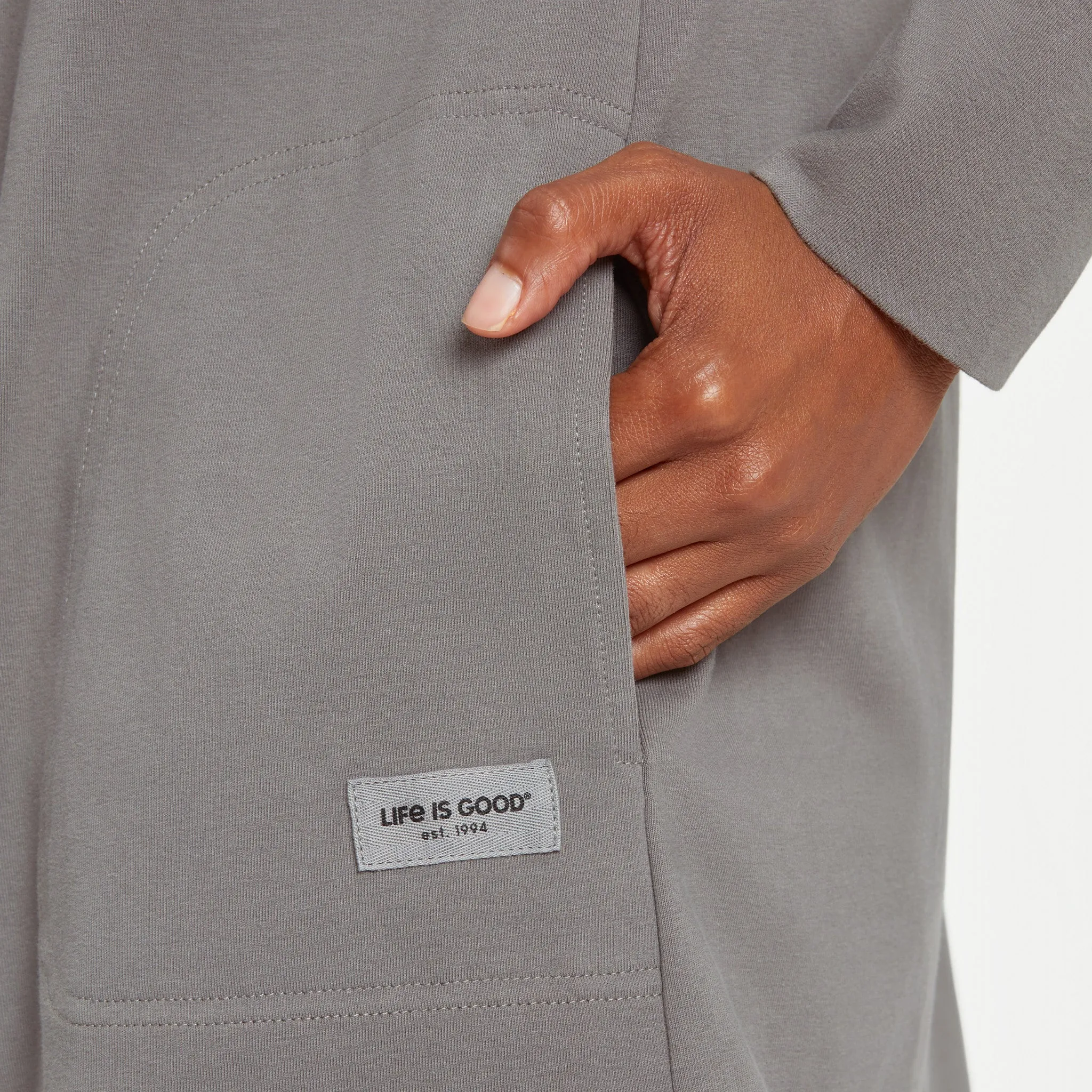 Women's Solid Crusher-FLEX Cardigan Life is Good