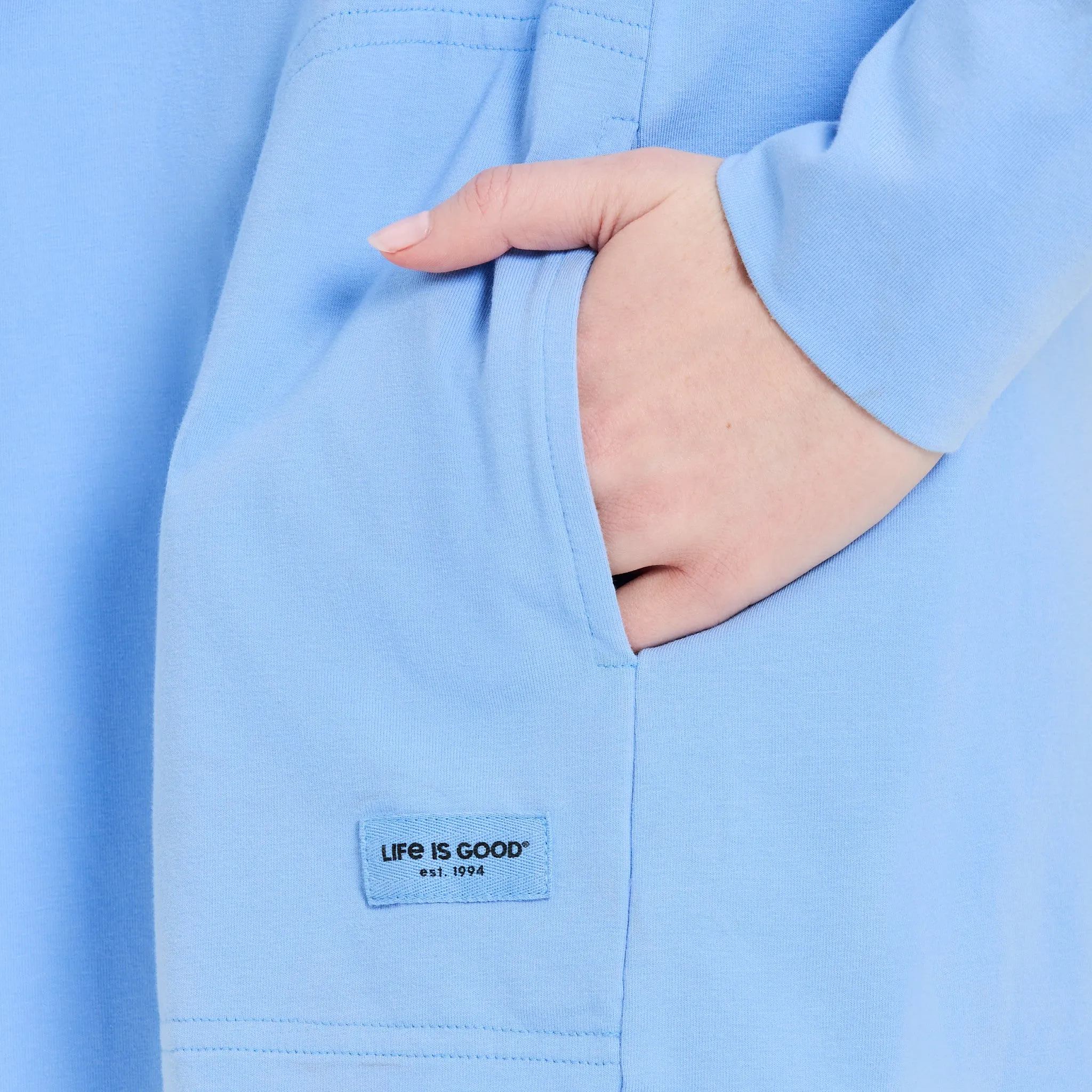 Women's Solid Crusher-FLEX Cardigan Life is Good