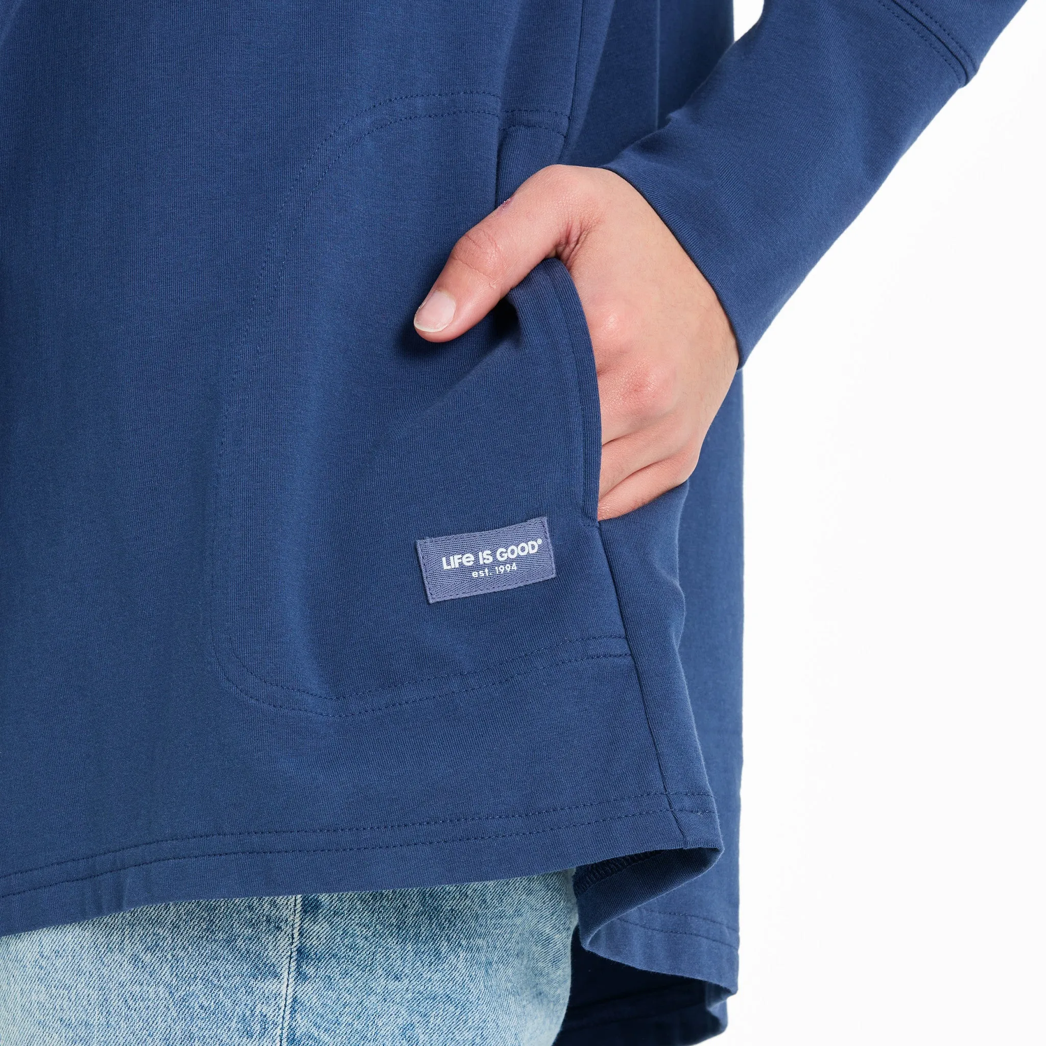 Women's Solid Crusher-FLEX Cardigan Life is Good