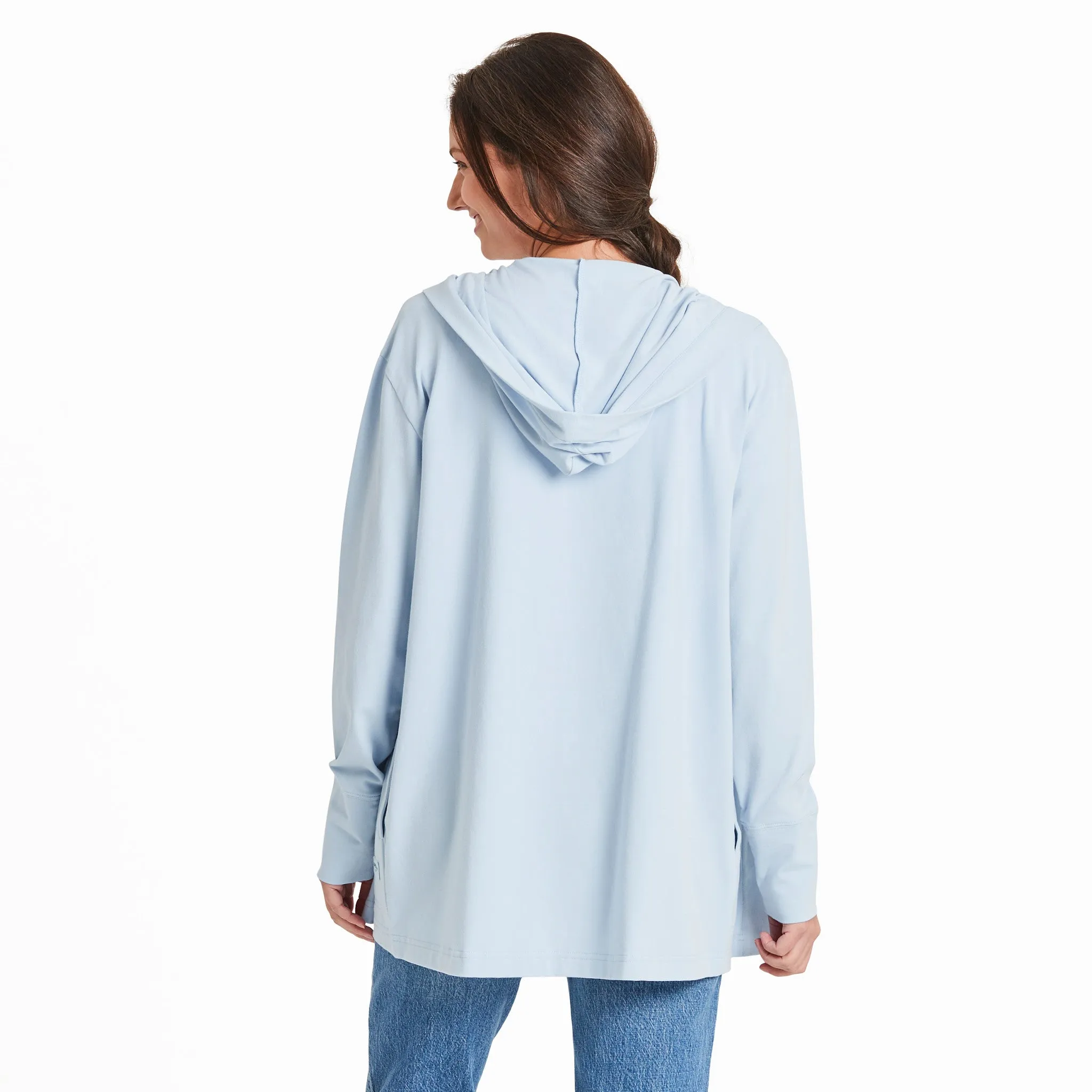 Women's Solid Crusher-FLEX Cardigan Life is Good