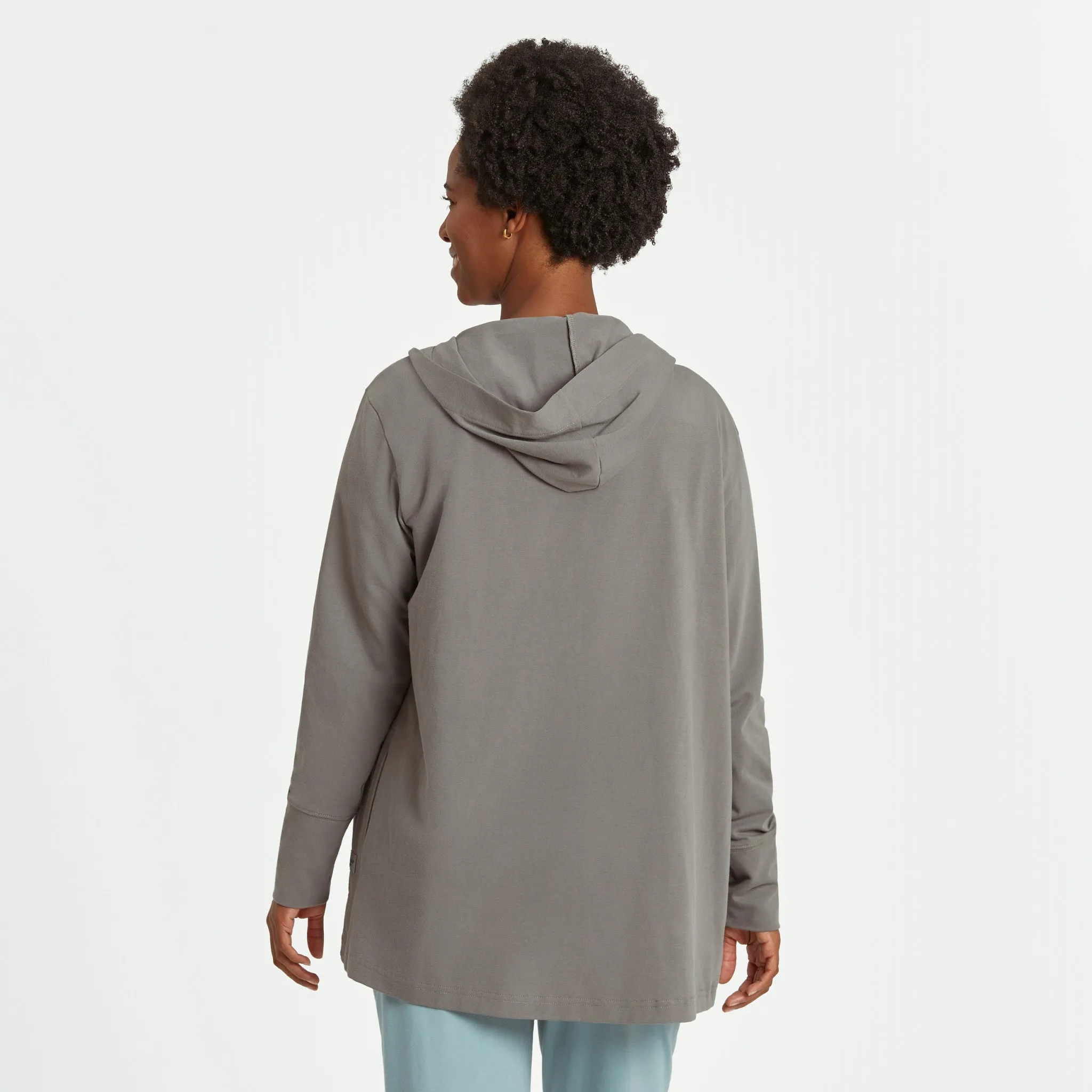 Women's Solid Crusher-FLEX Cardigan Life is Good
