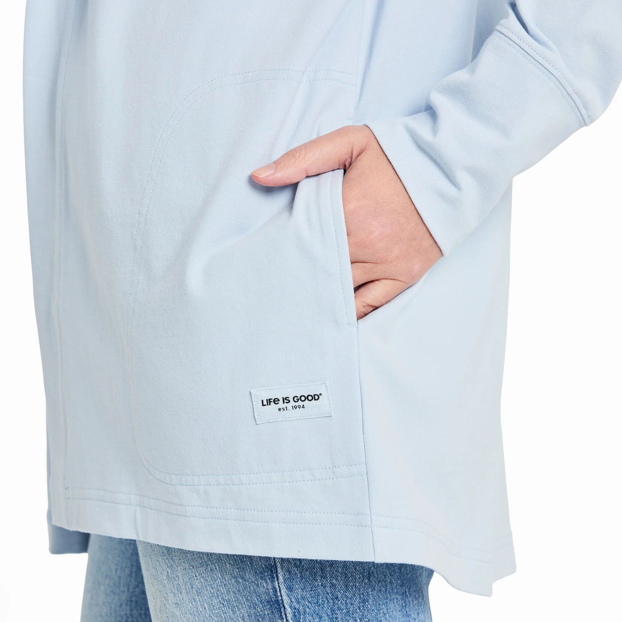 Women's Solid Crusher-FLEX Cardigan Life is Good