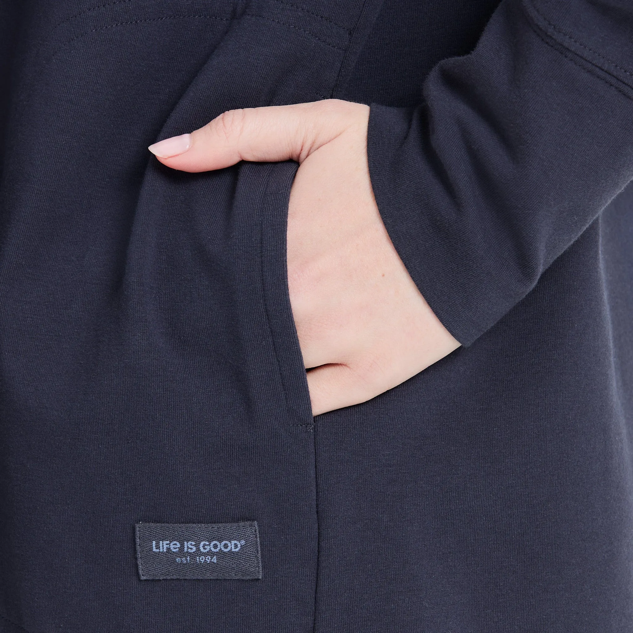 Women's Solid Crusher-FLEX Cardigan Life is Good