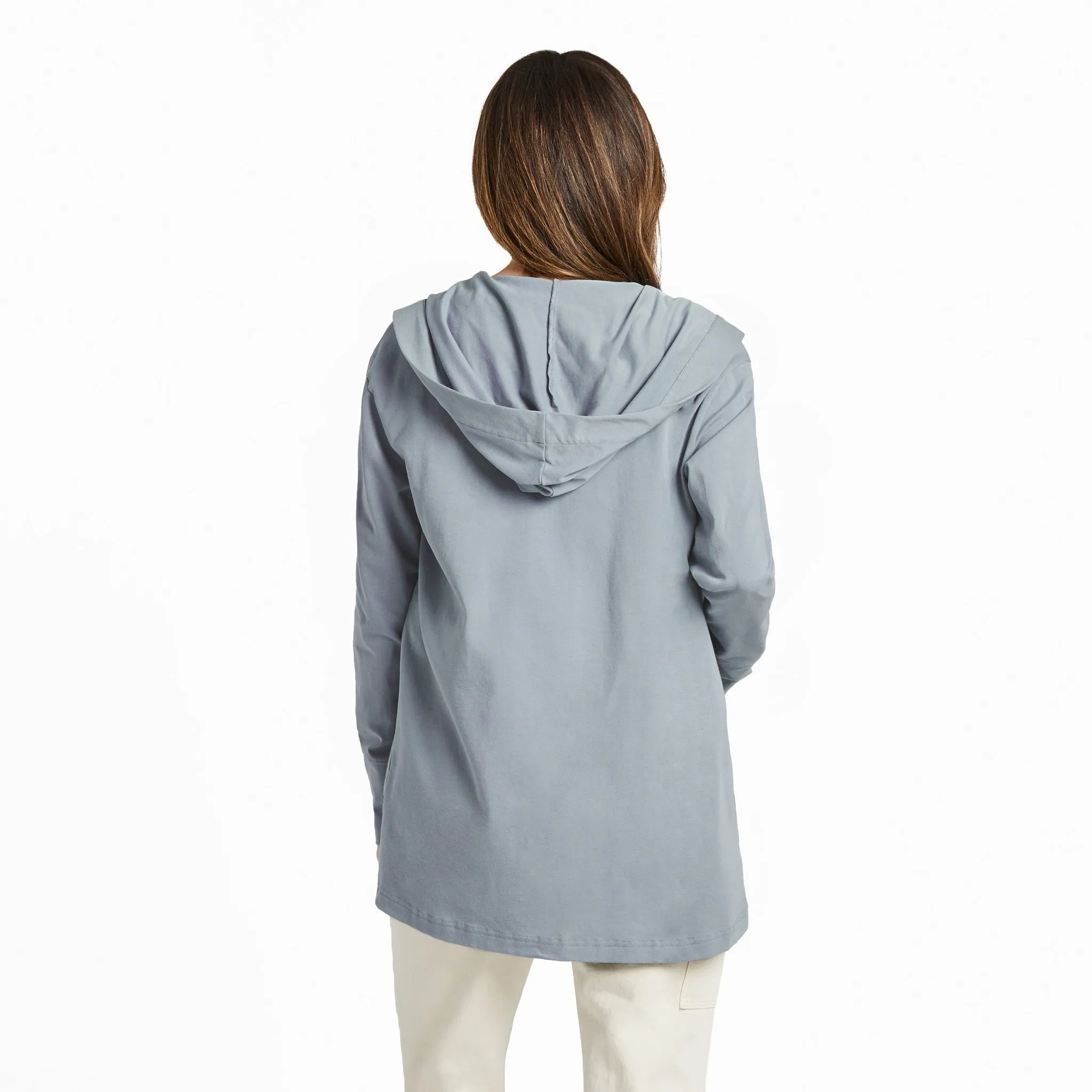 Women's Solid Crusher-FLEX Cardigan Life is Good