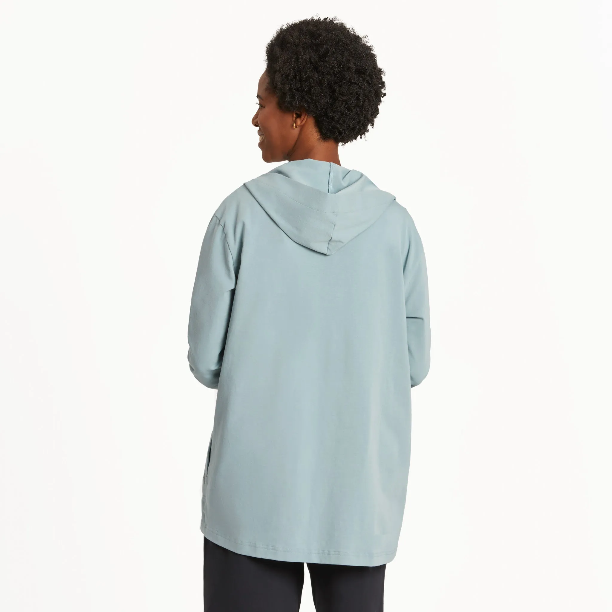 Women's Solid Crusher-FLEX Cardigan Life is Good