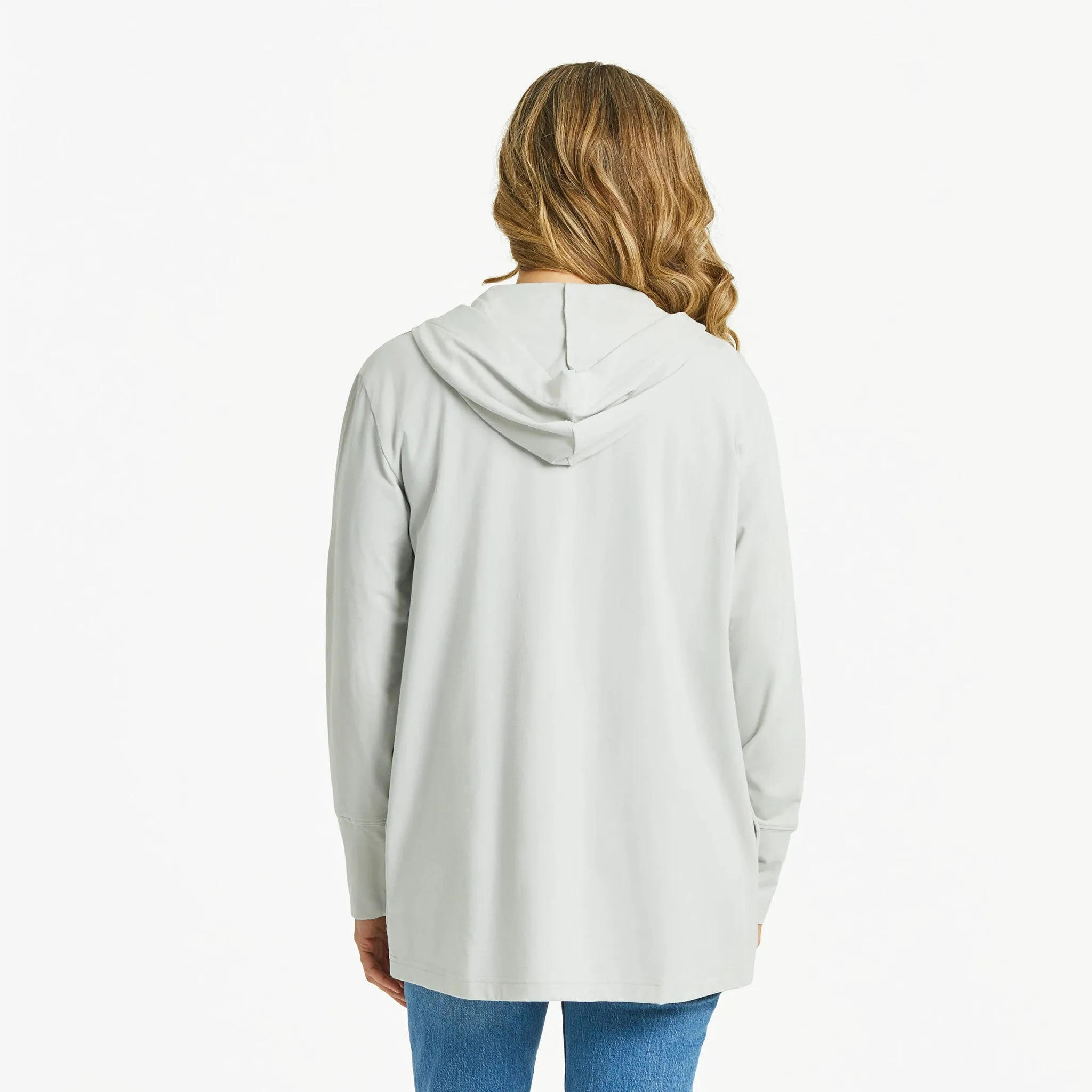 Women's Solid Crusher-FLEX Cardigan Life is Good