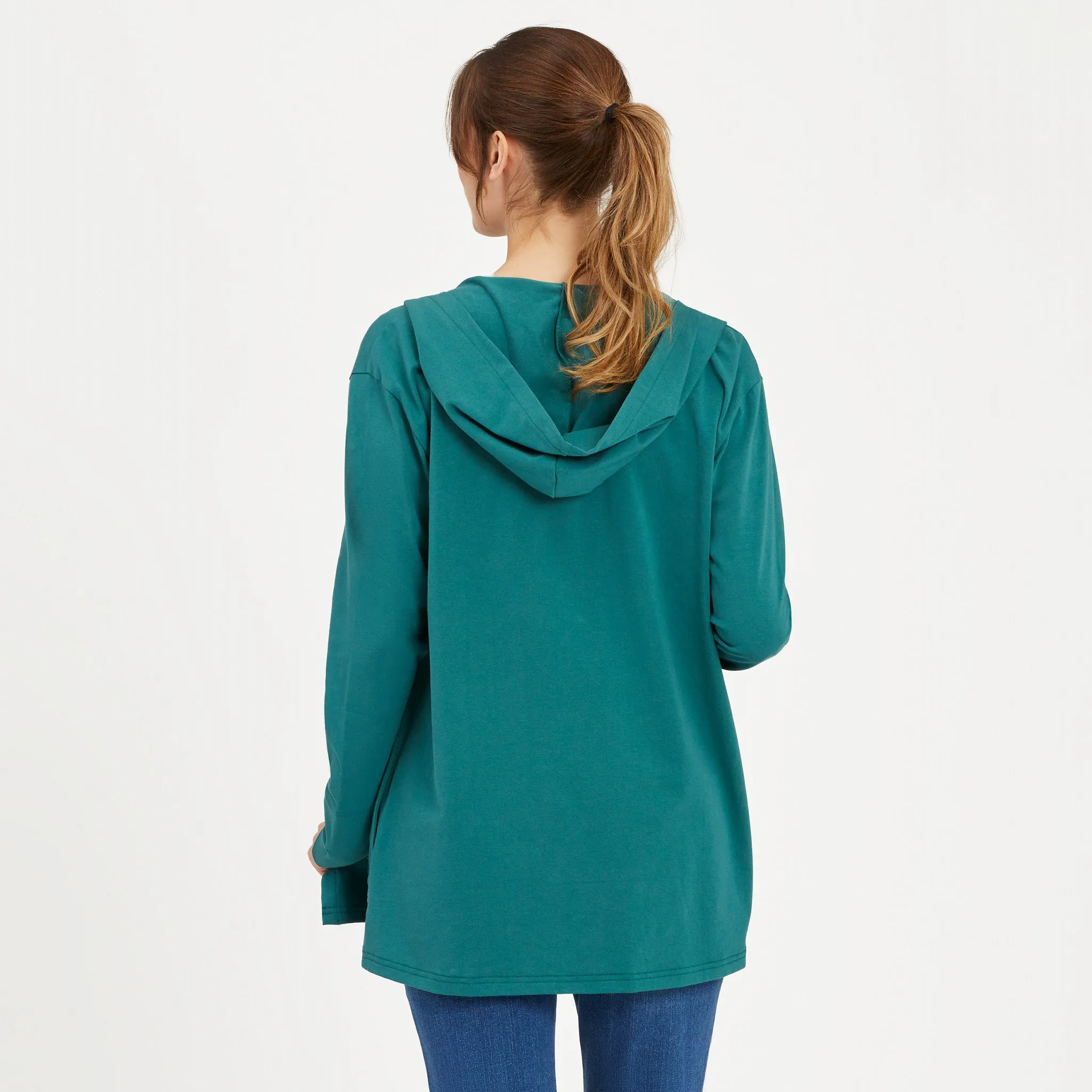 Women's Solid Crusher-FLEX Cardigan Life is Good