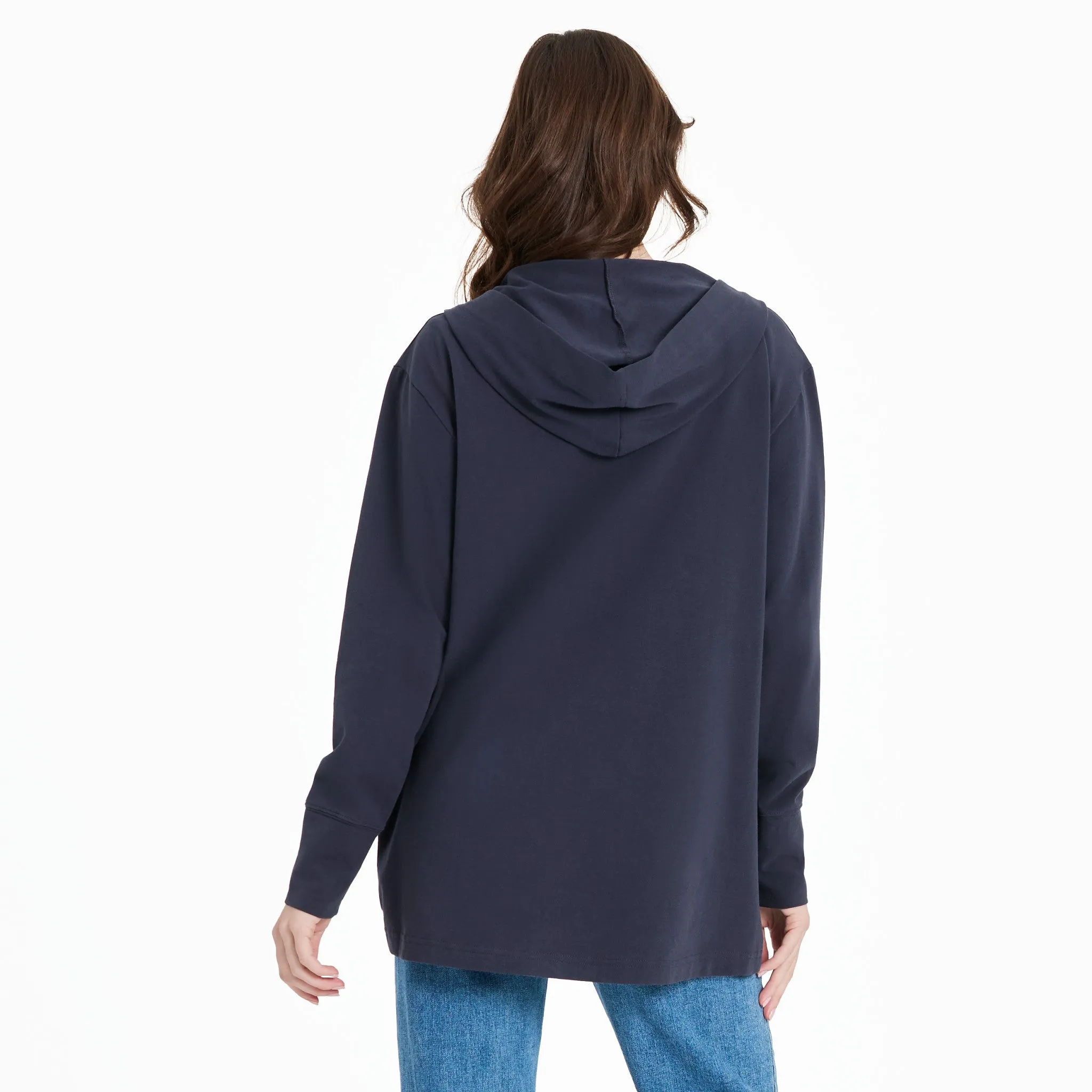 Women's Solid Crusher-FLEX Cardigan Life is Good