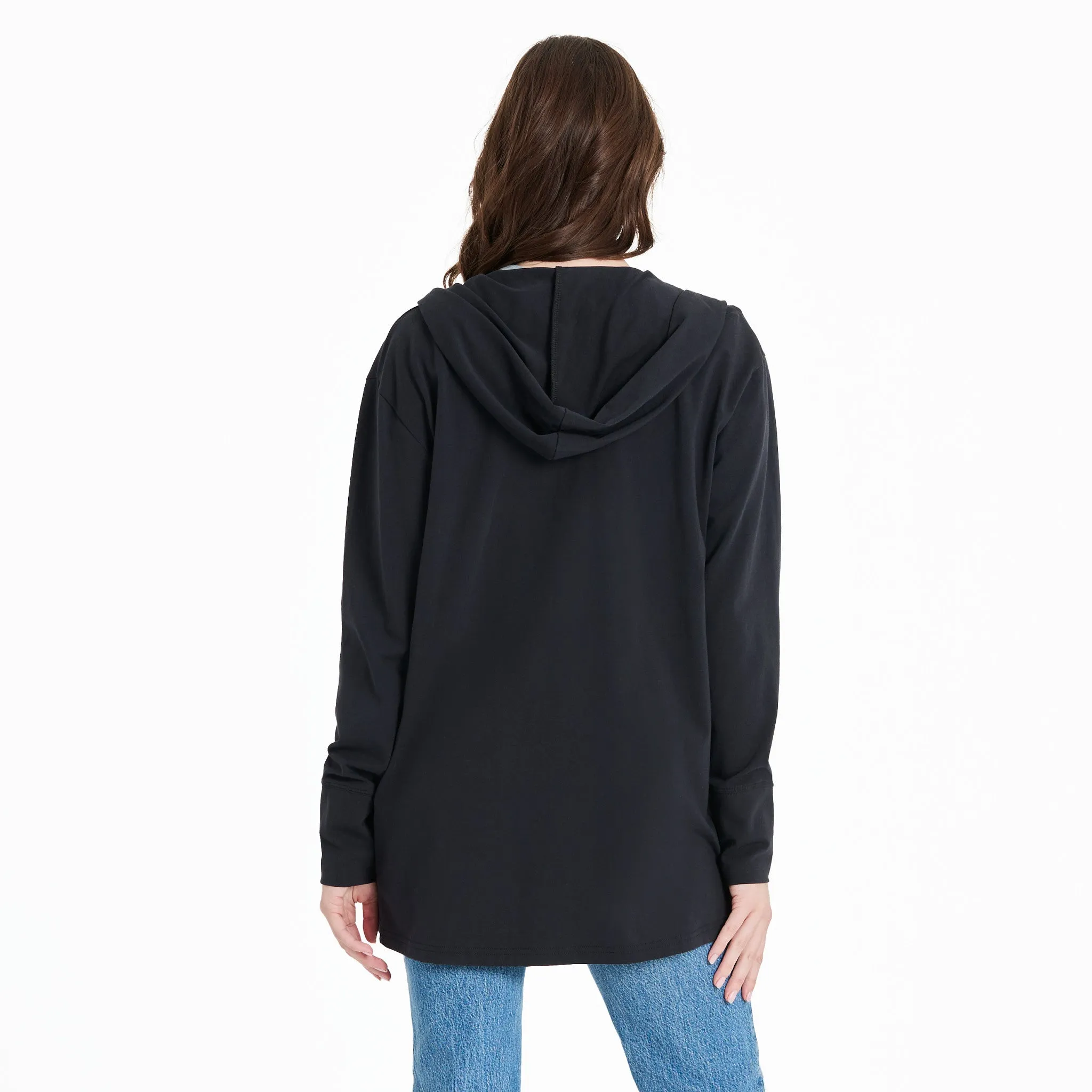 Women's Solid Crusher-FLEX Cardigan Life is Good