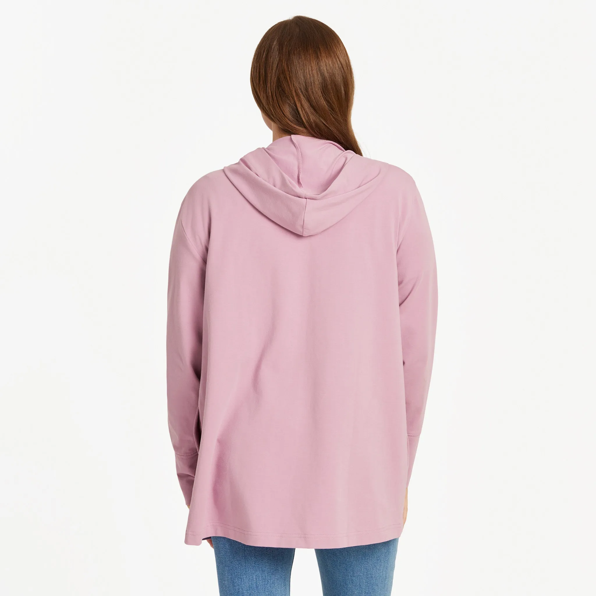 Women's Solid Crusher-FLEX Cardigan Life is Good
