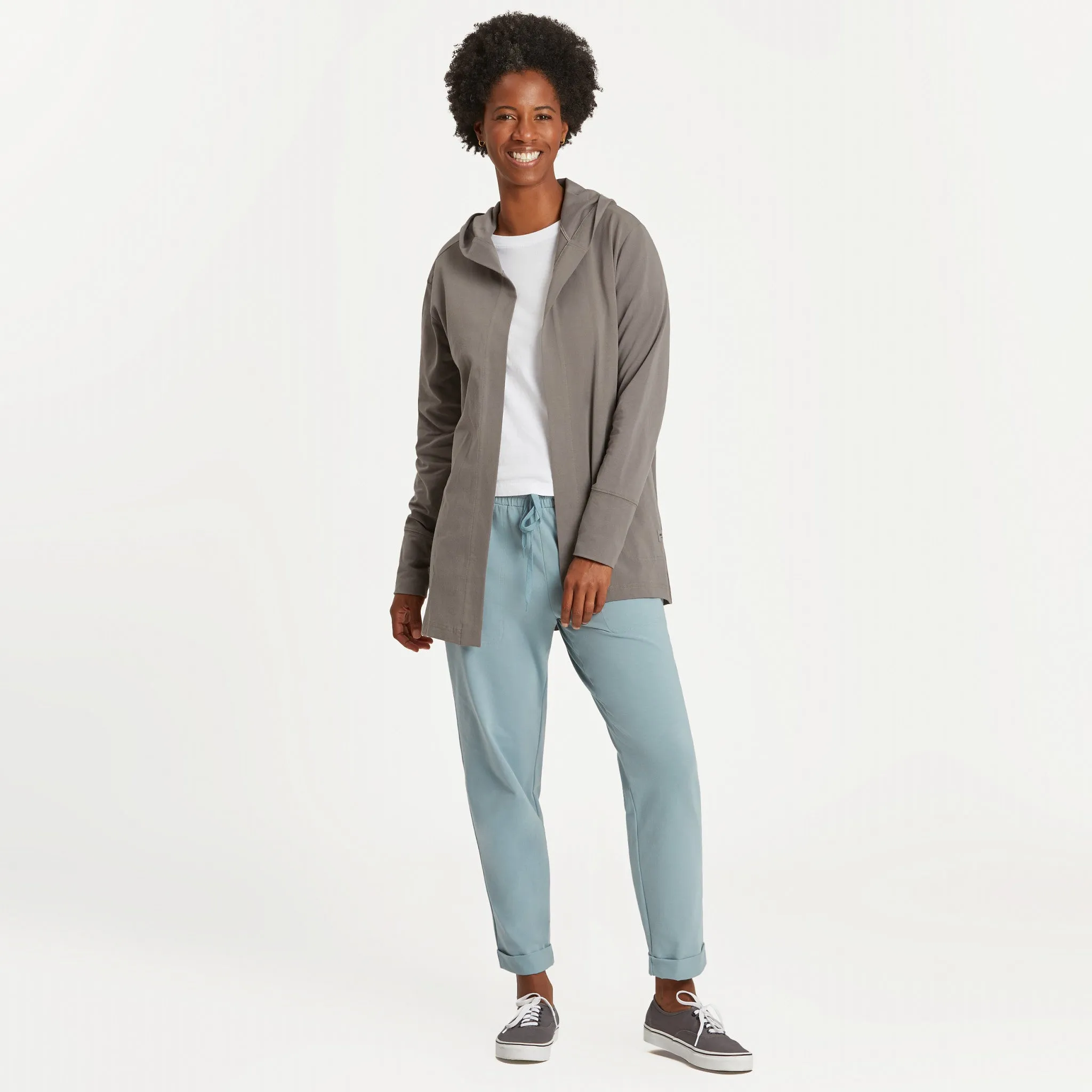 Women's Solid Crusher-FLEX Cardigan Life is Good