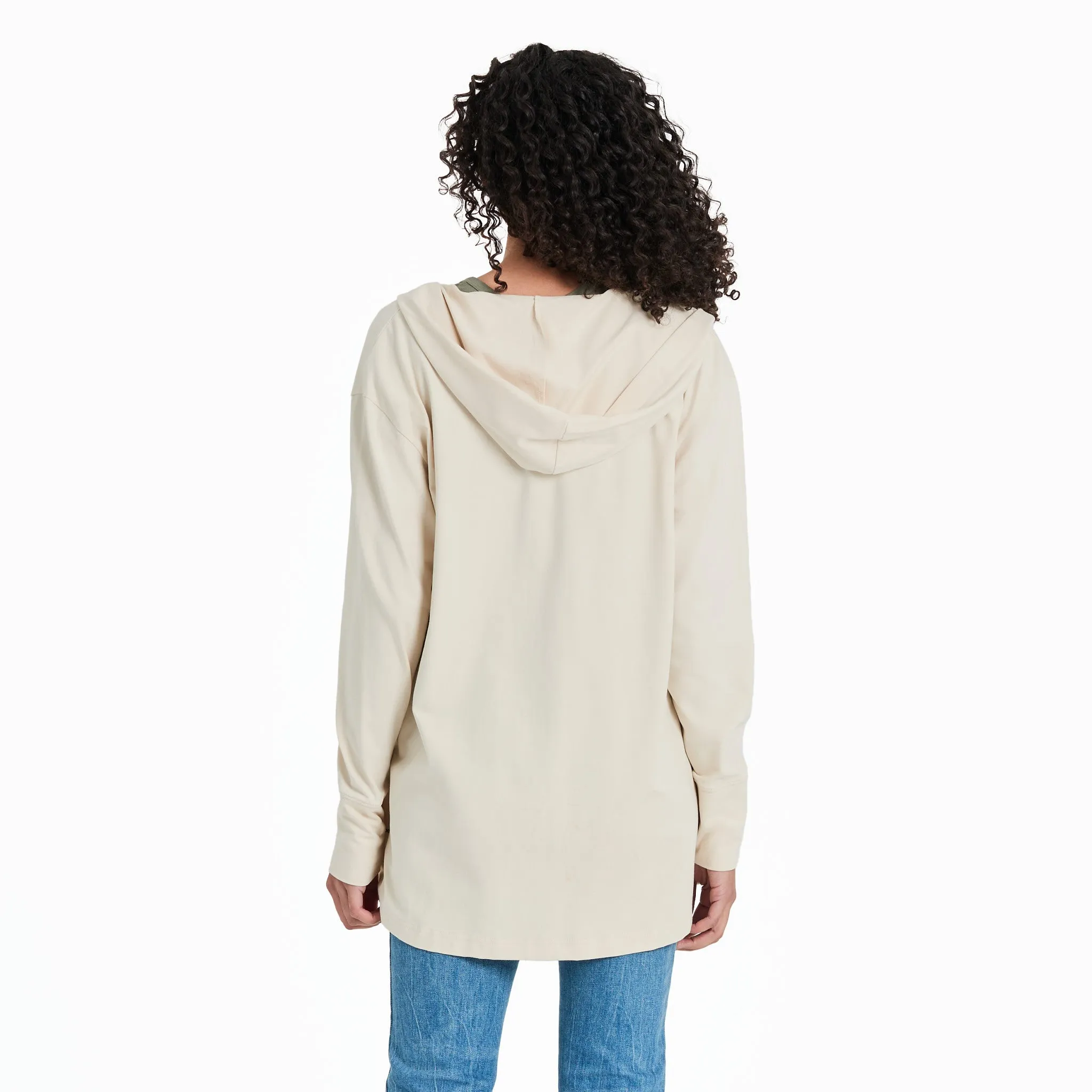 Women's Solid Crusher-FLEX Cardigan Life is Good
