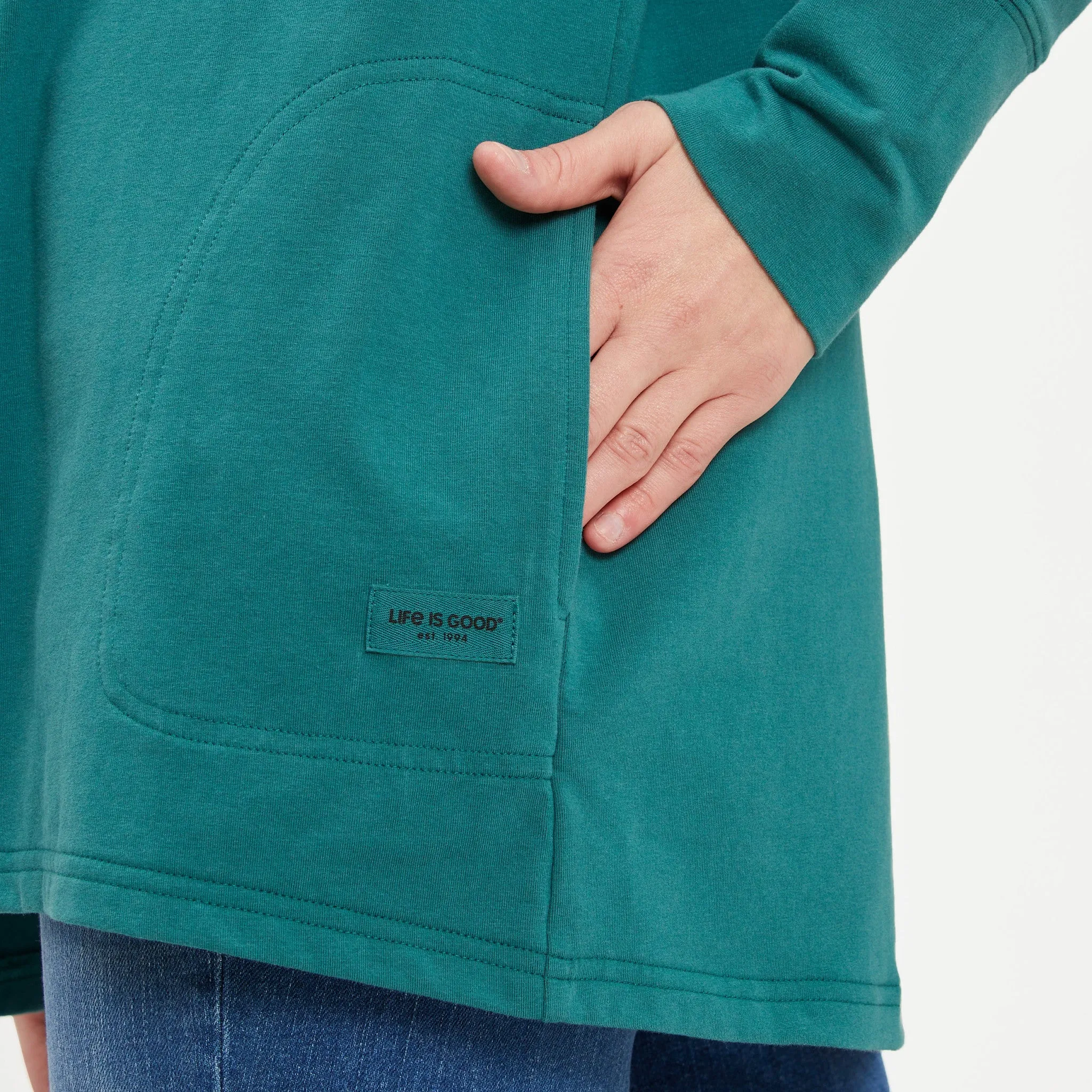 Women's Solid Crusher-FLEX Cardigan Life is Good