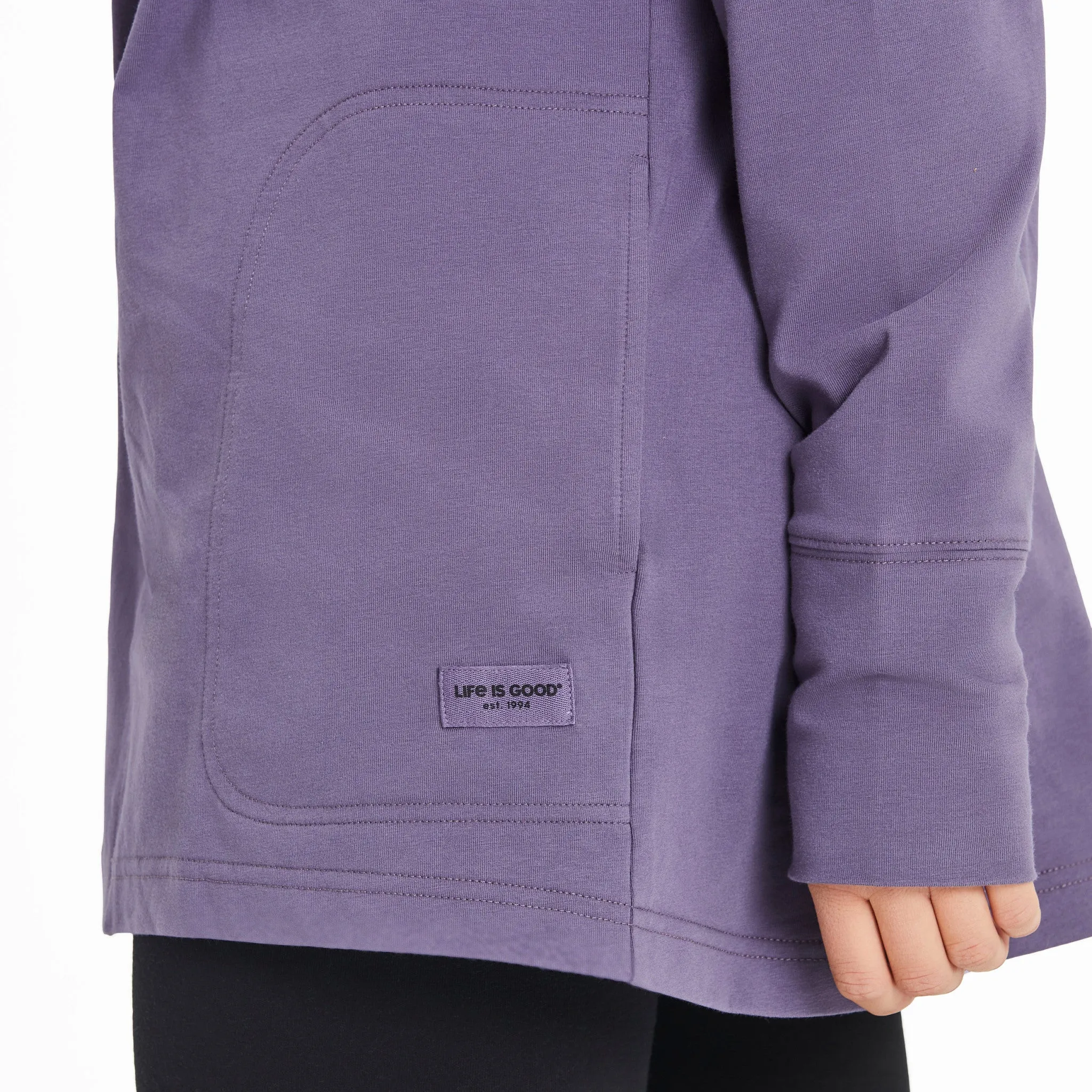 Women's Solid Crusher-FLEX Cardigan Life is Good