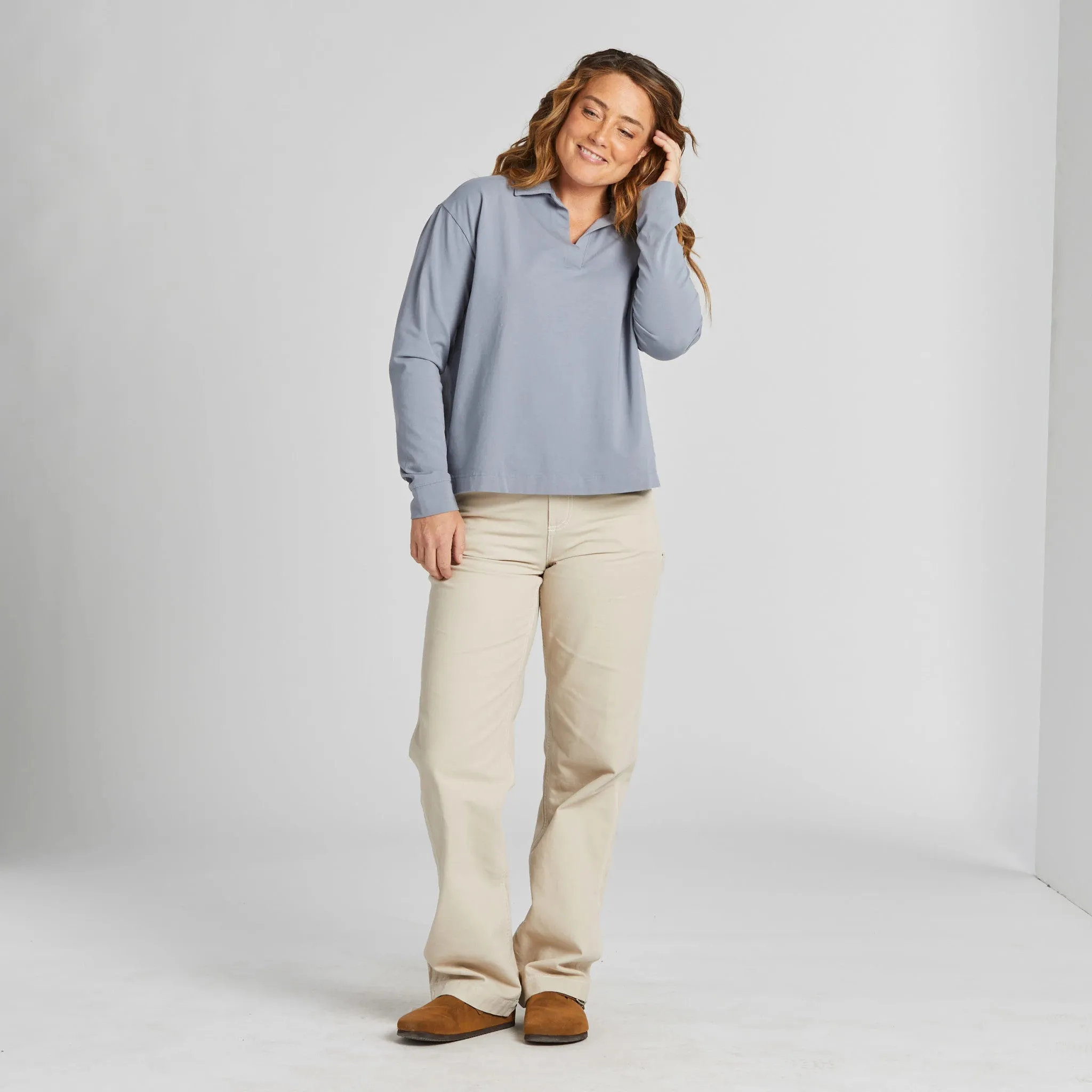Women's Solid Crusher-FLEX Collared Pullover Life is Good