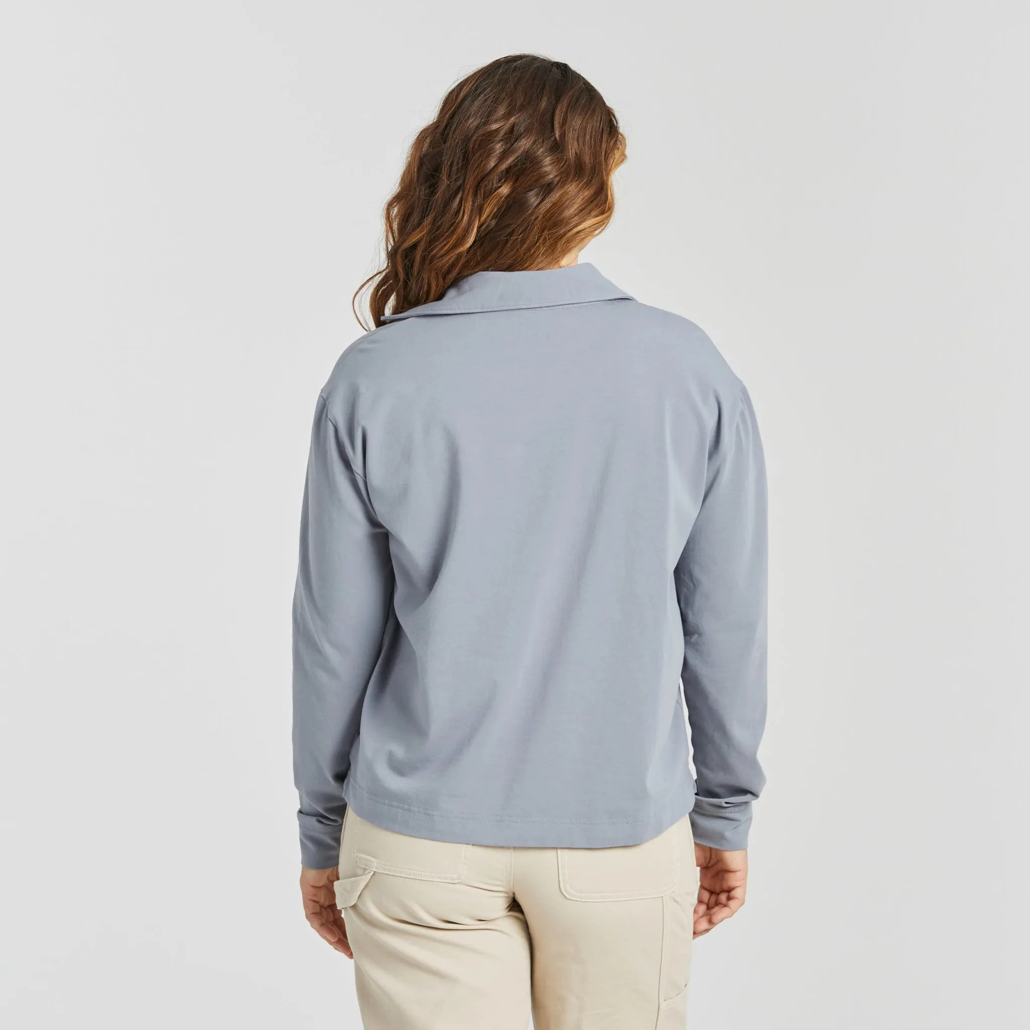 Women's Solid Crusher-FLEX Collared Pullover Life is Good