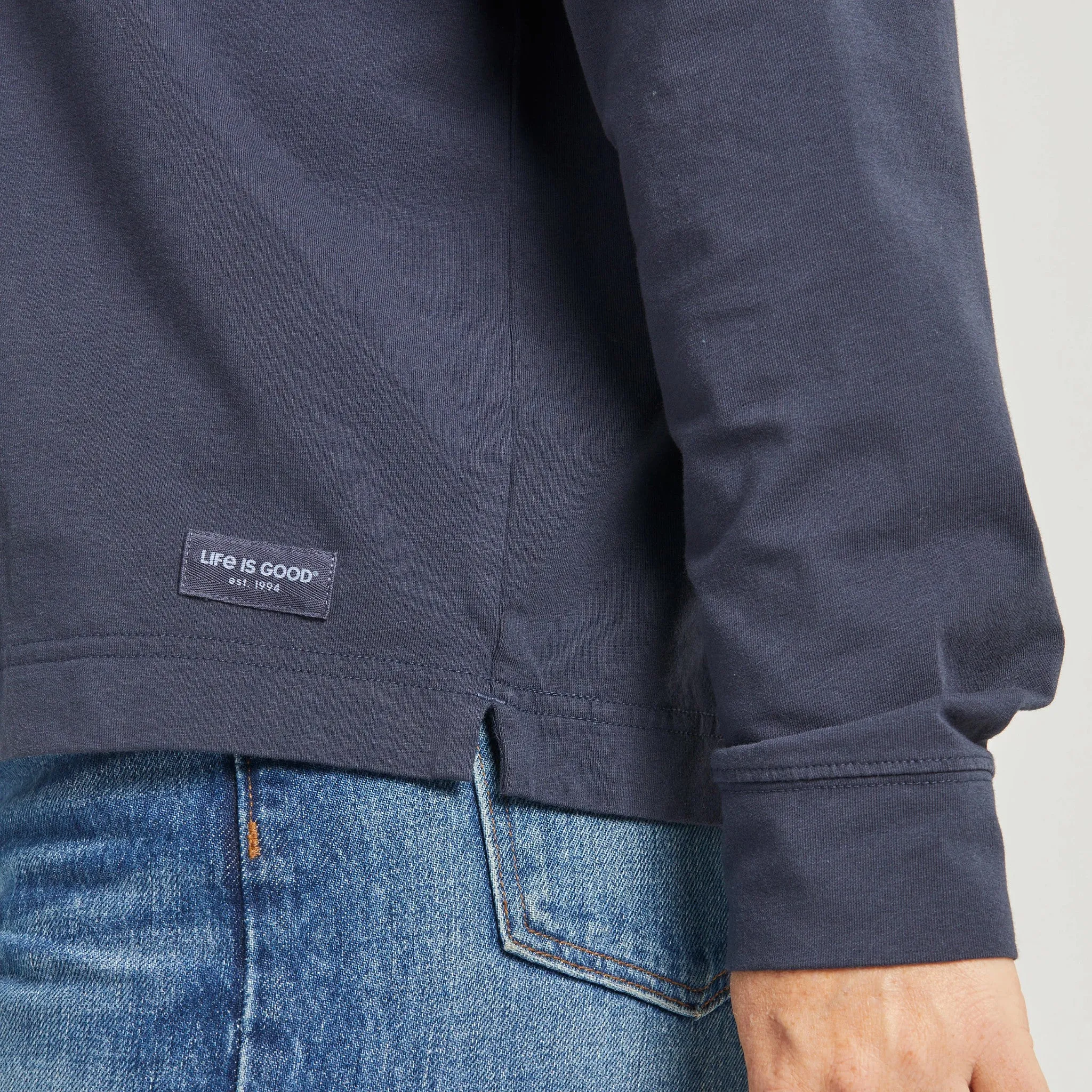Women's Solid Crusher-FLEX Collared Pullover Life is Good