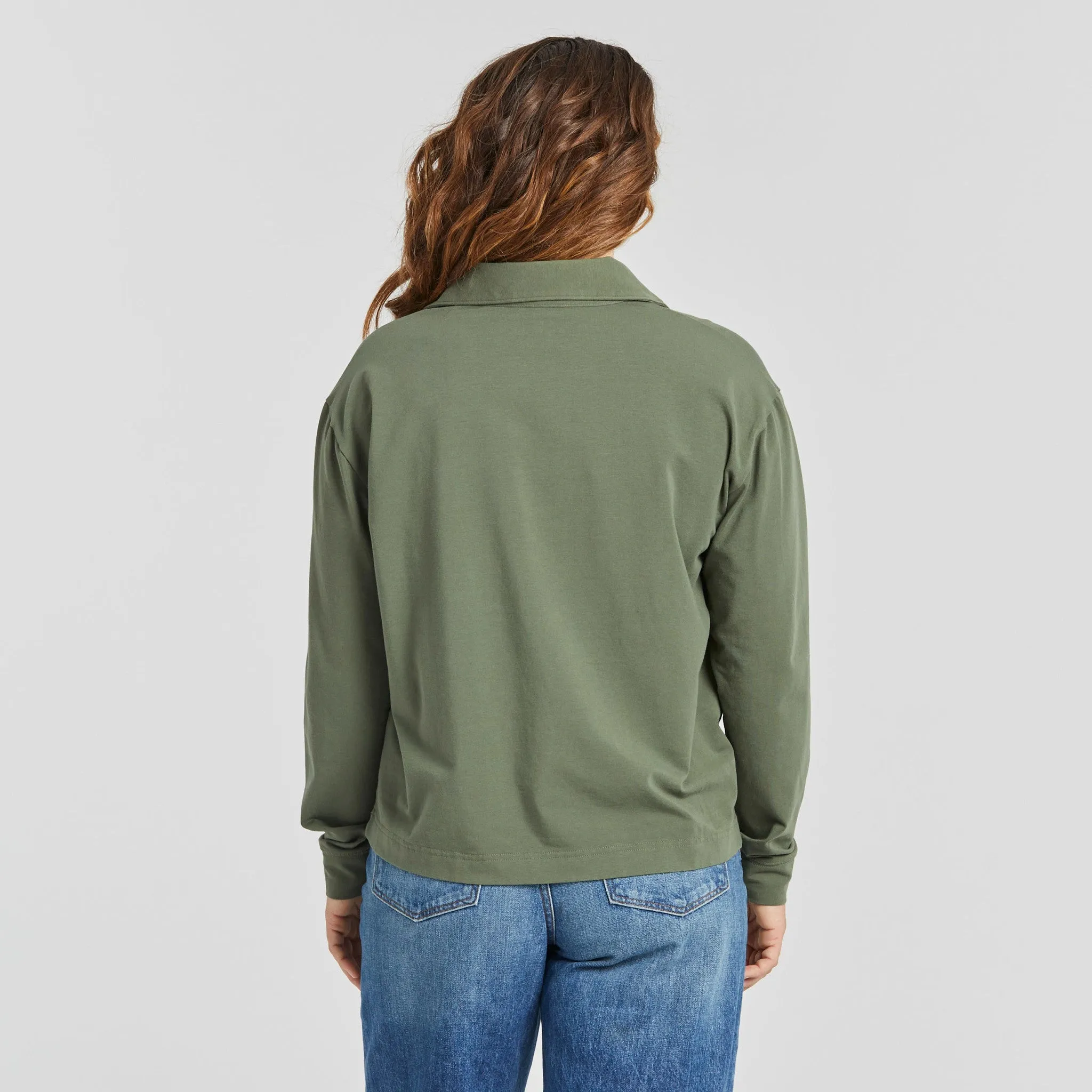 Women's Solid Crusher-FLEX Collared Pullover Life is Good