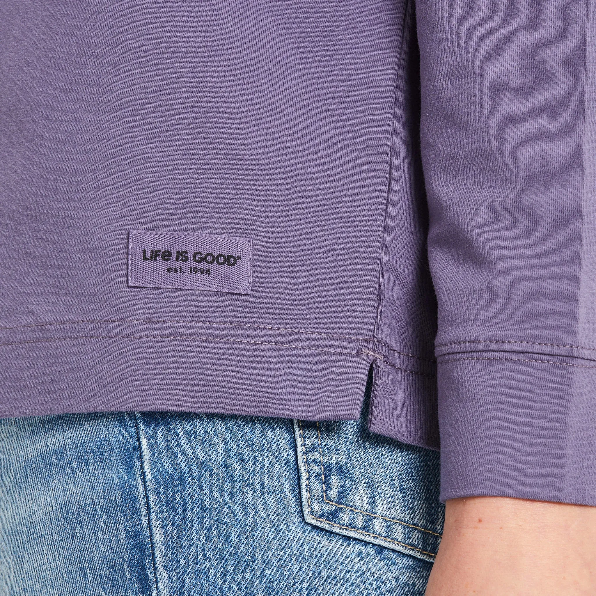 Women's Solid Crusher-FLEX Collared Pullover Life is Good