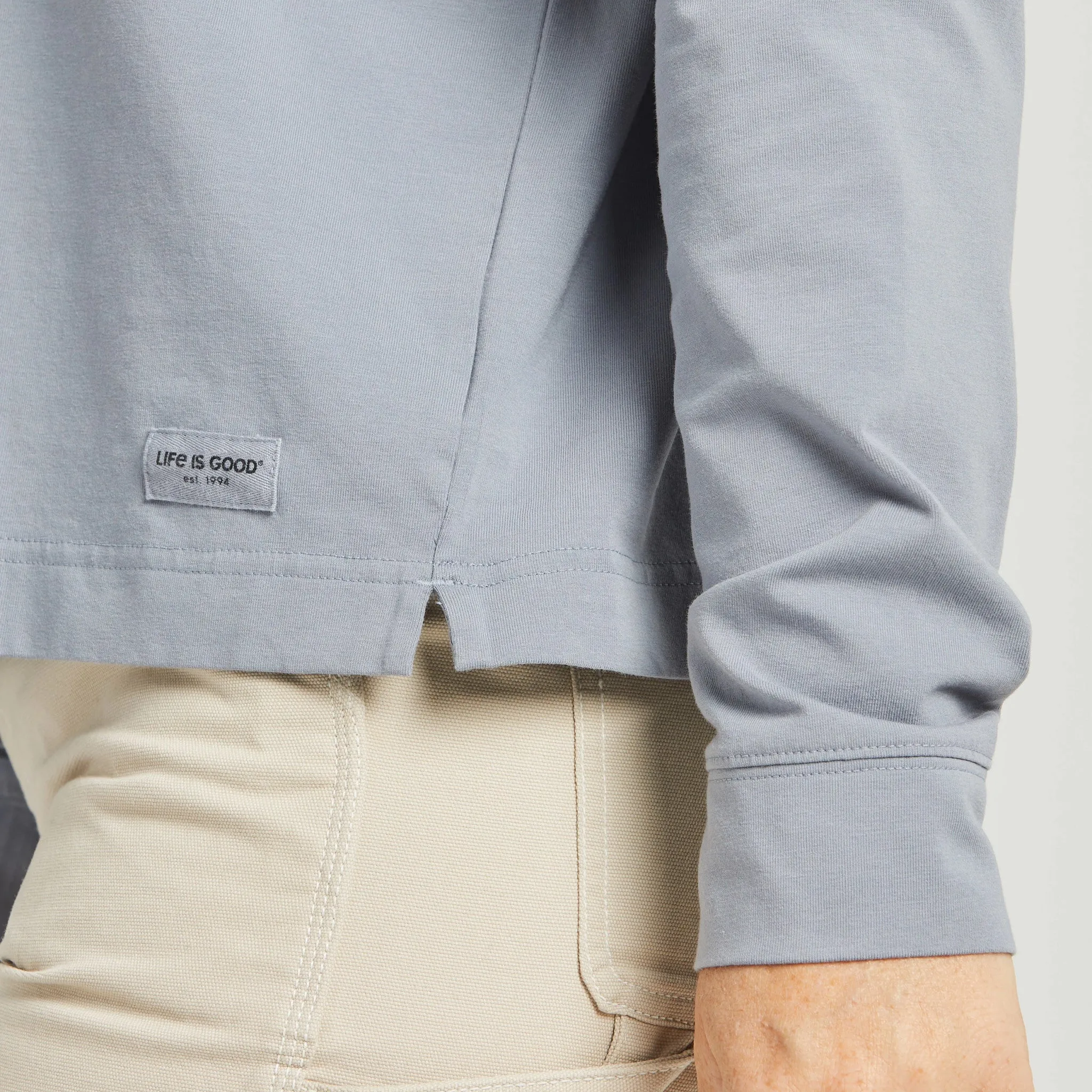 Women's Solid Crusher-FLEX Collared Pullover Life is Good