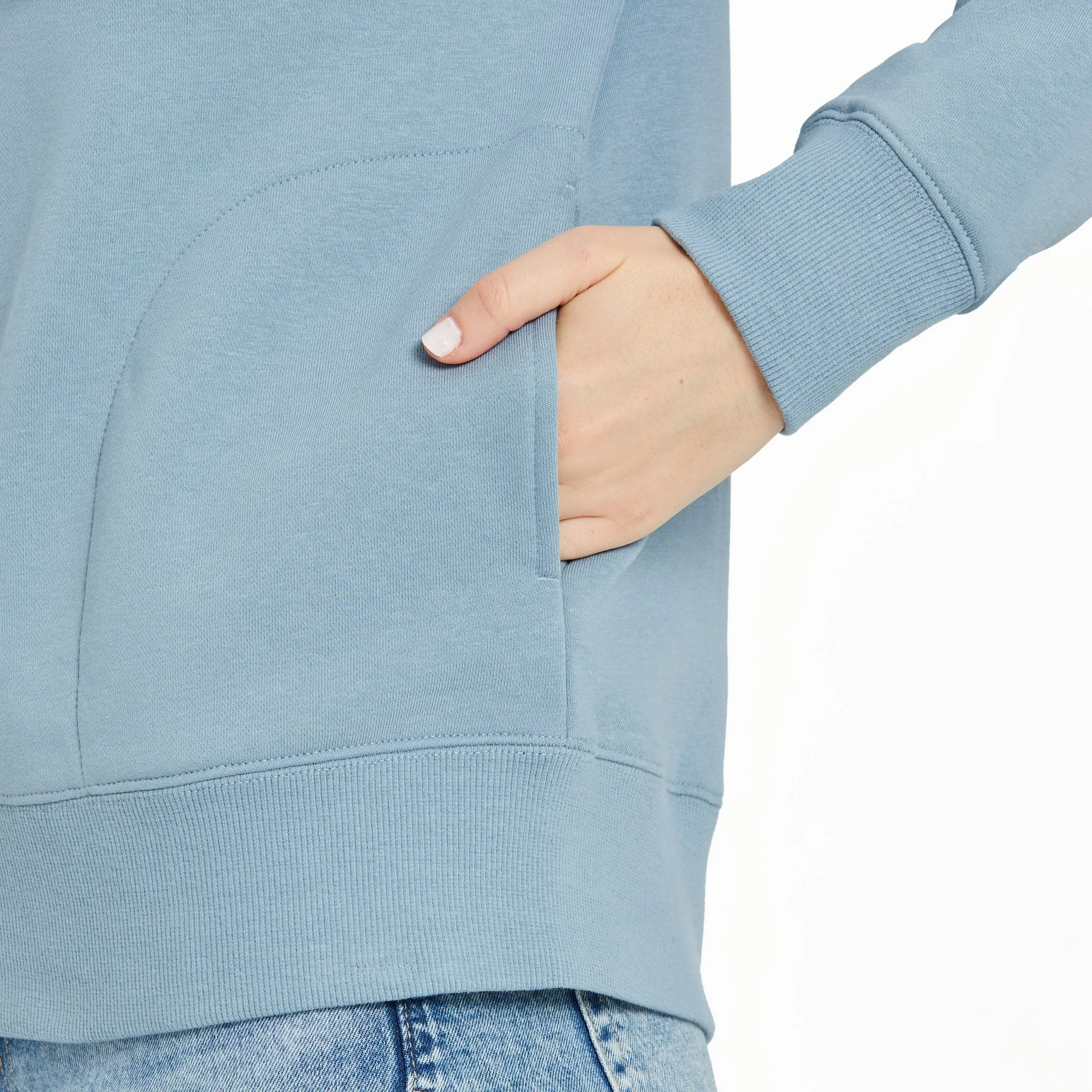 Women's Solid Good Vibes Fleece Zip Hoodie Life is Good