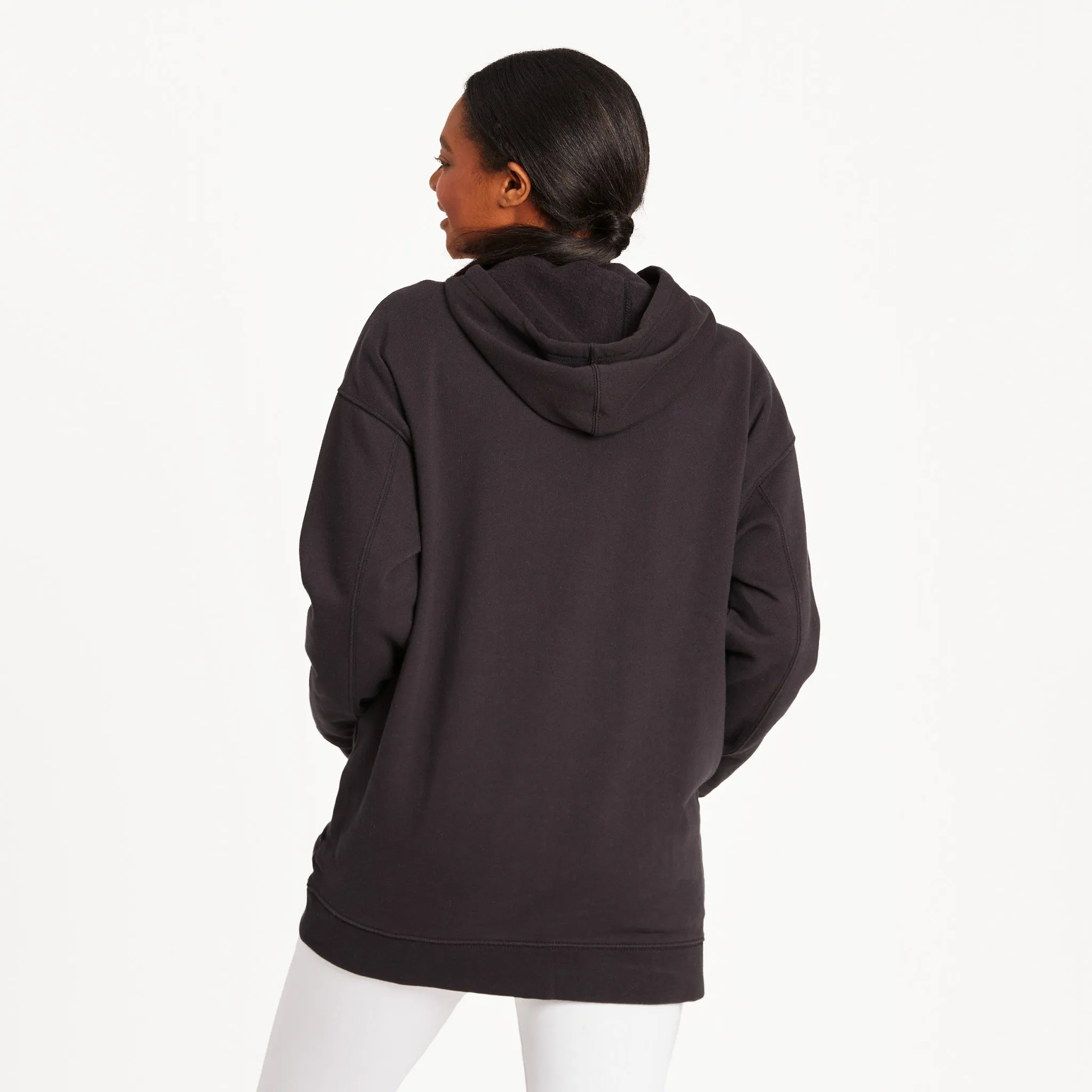 Women's Solid Oversized Simply True Fleece Hoodie Life is Good