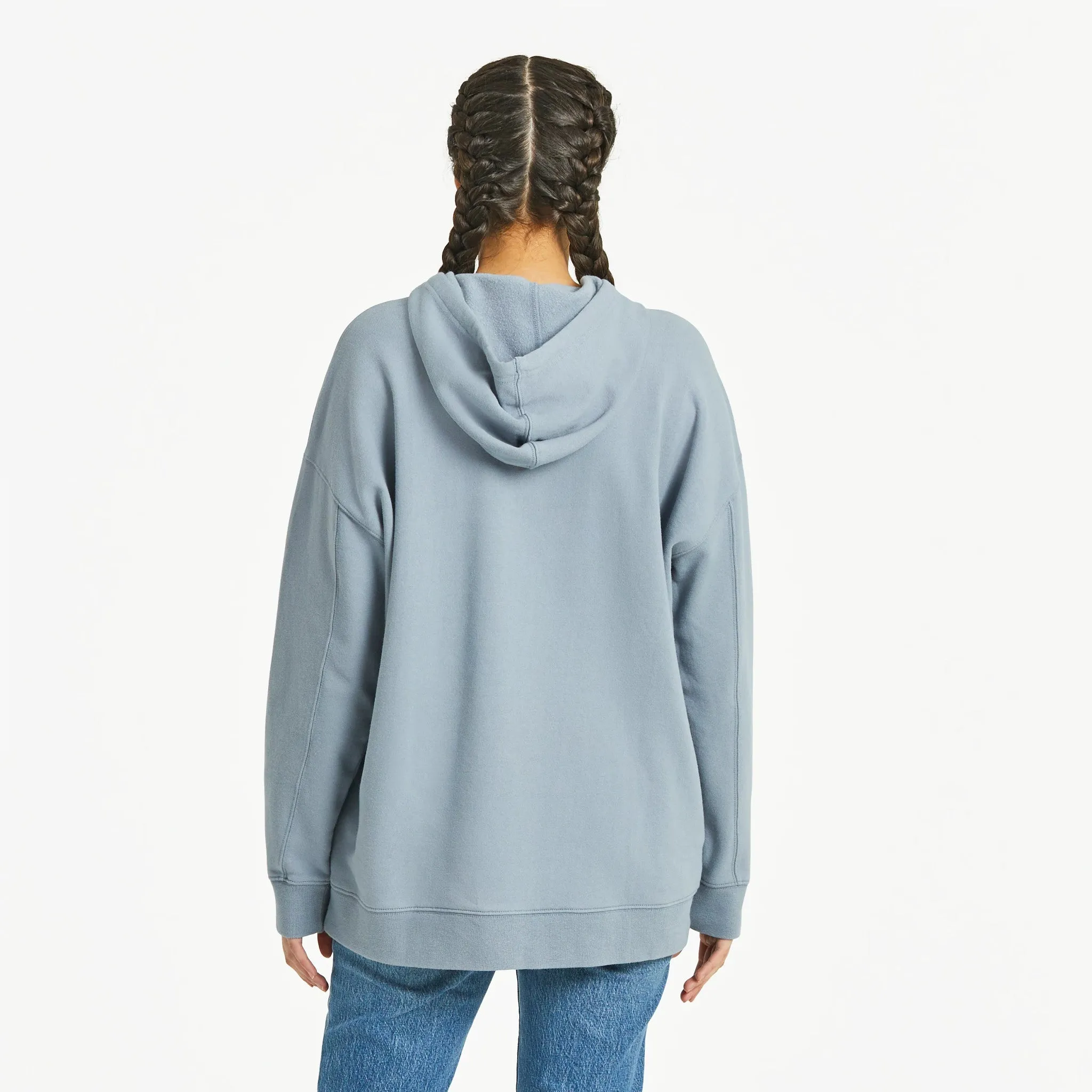Women's Solid Oversized Simply True Fleece Hoodie Life is Good
