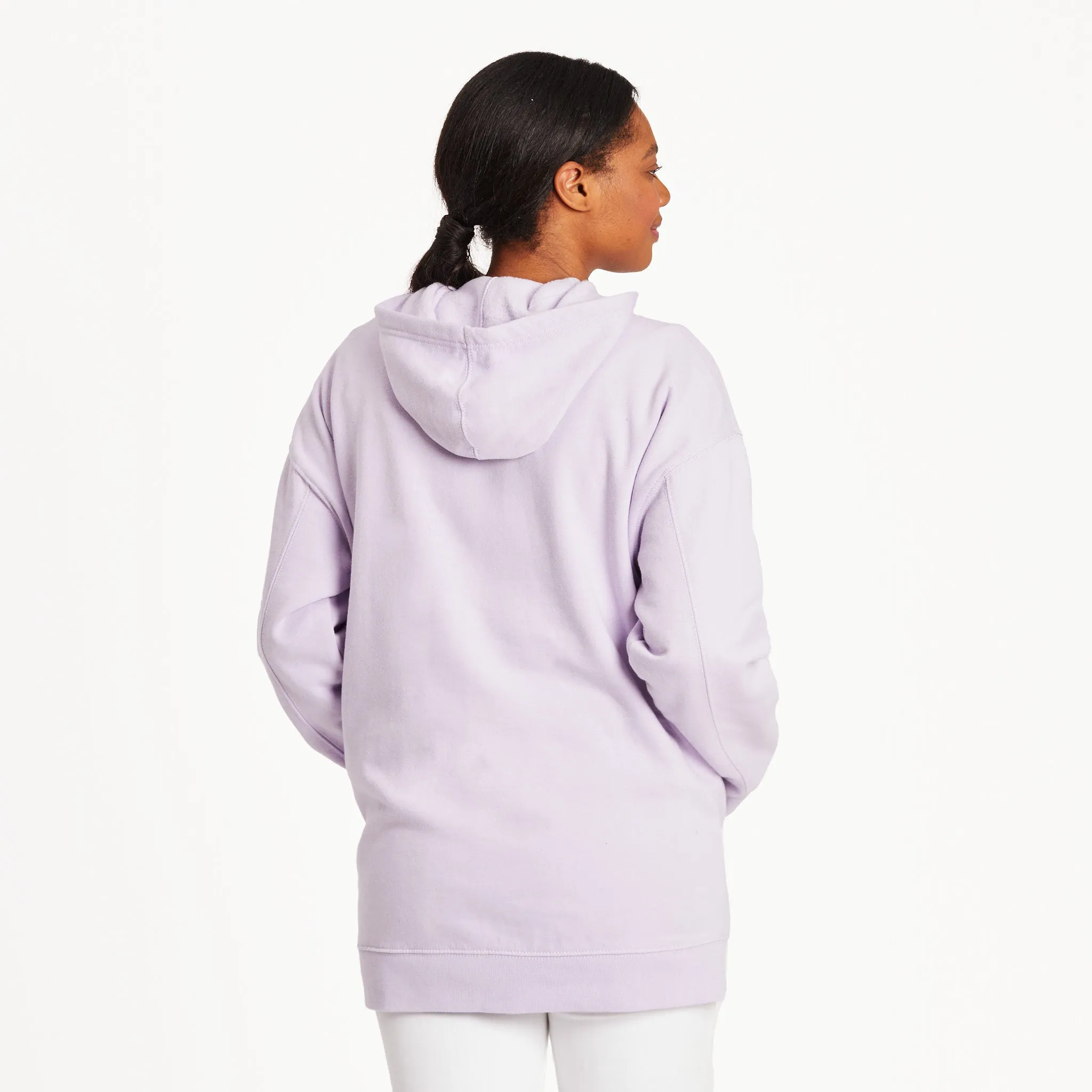 Women's Solid Oversized Simply True Fleece Hoodie Life is Good