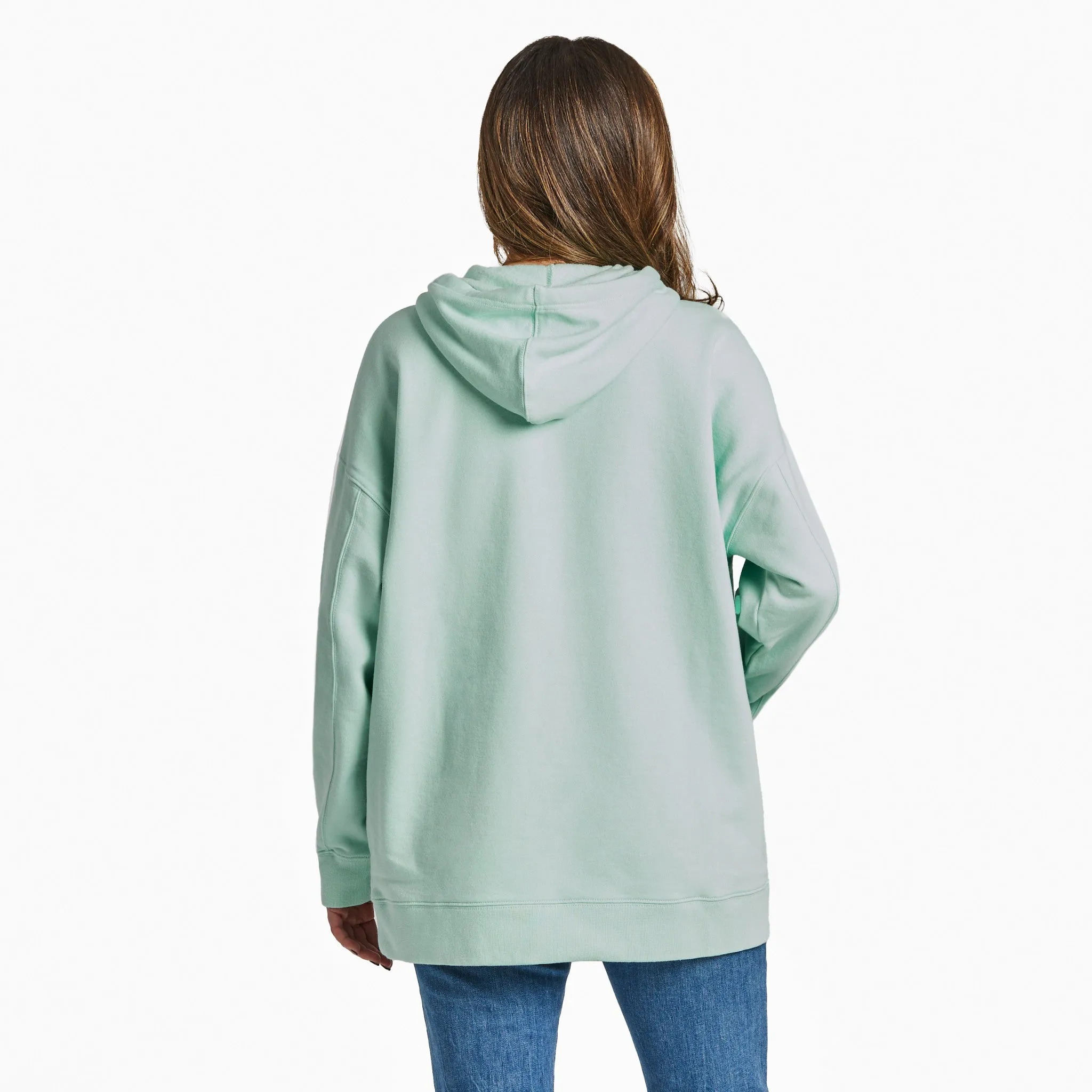 Women's Solid Oversized Simply True Fleece Hoodie Life is Good