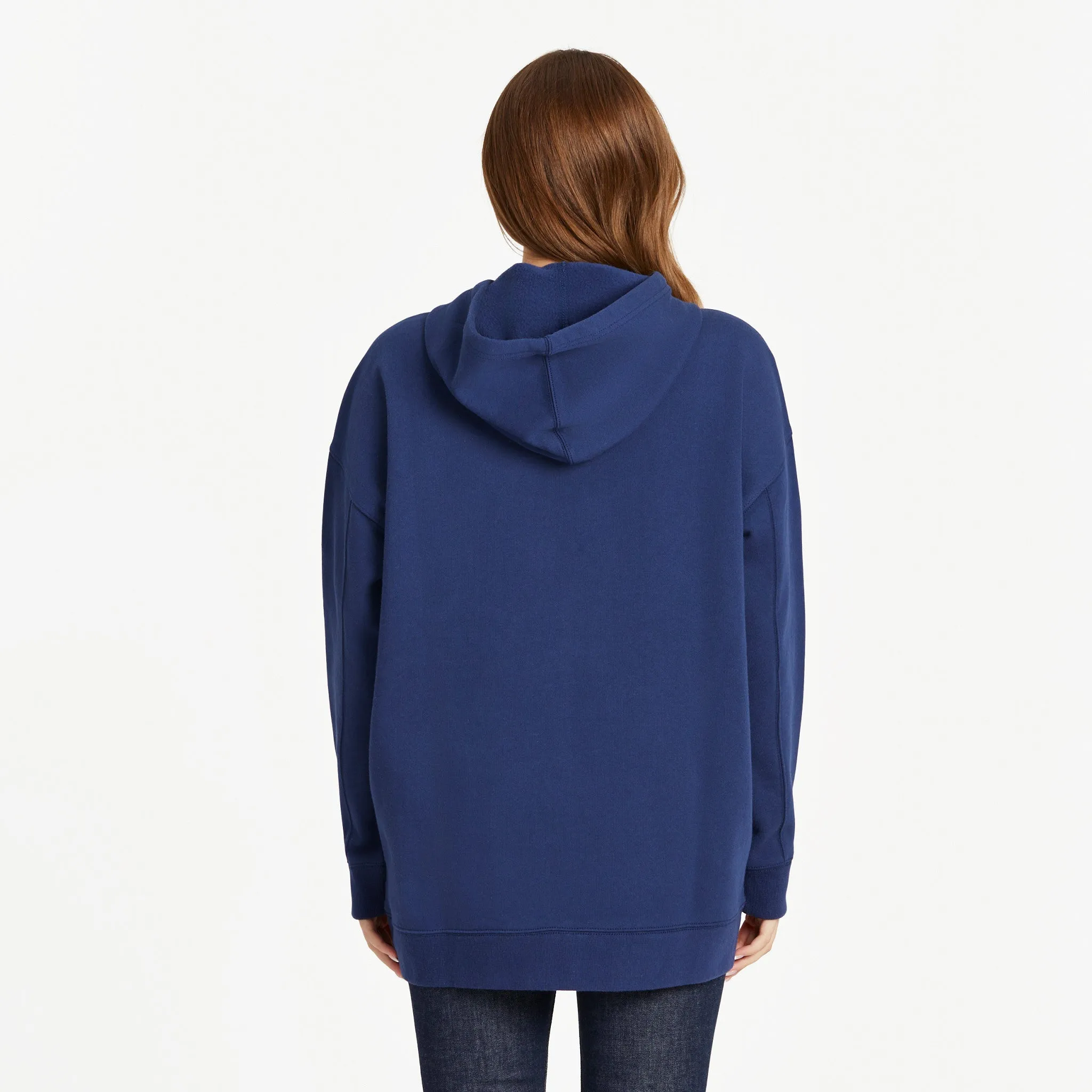 Women's Solid Oversized Simply True Fleece Hoodie Life is Good