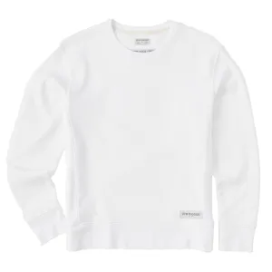 Women's Solid Simply True Fleece Crew Life is Good