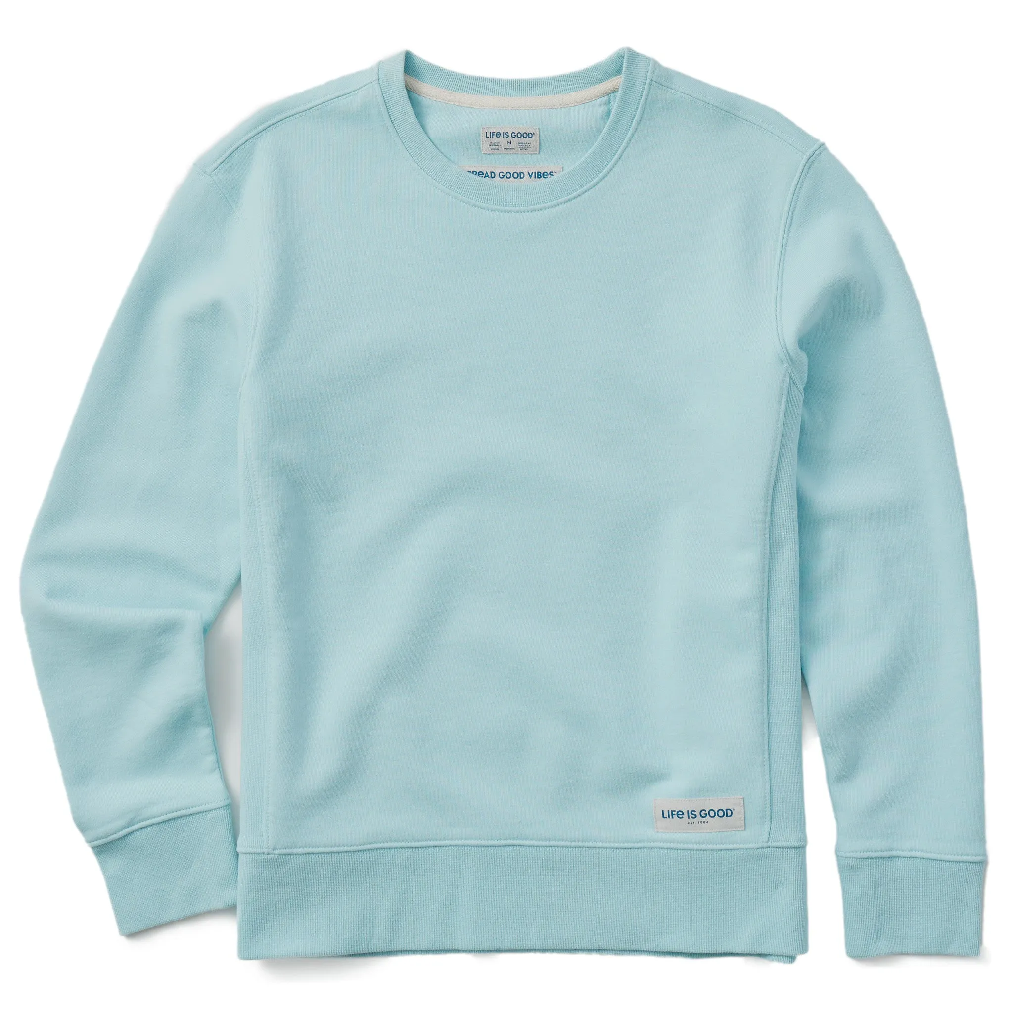 Women's Solid Simply True Fleece Crew Life is Good