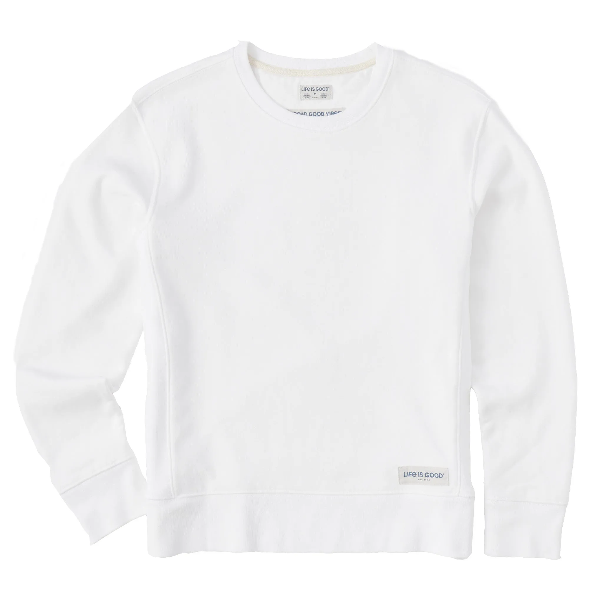 Women's Solid Simply True Fleece Crew Life is Good