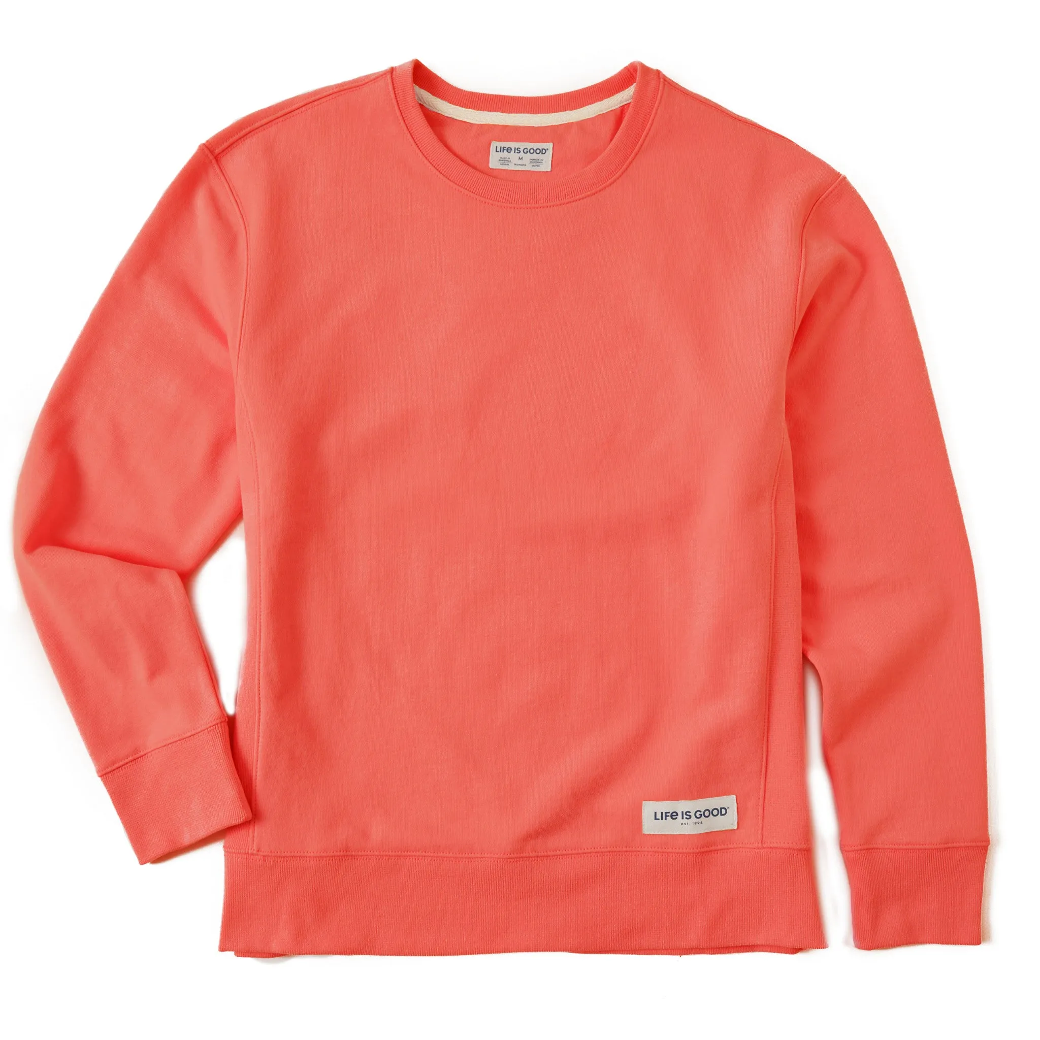 Women's Solid Simply True Fleece Crew Life is Good