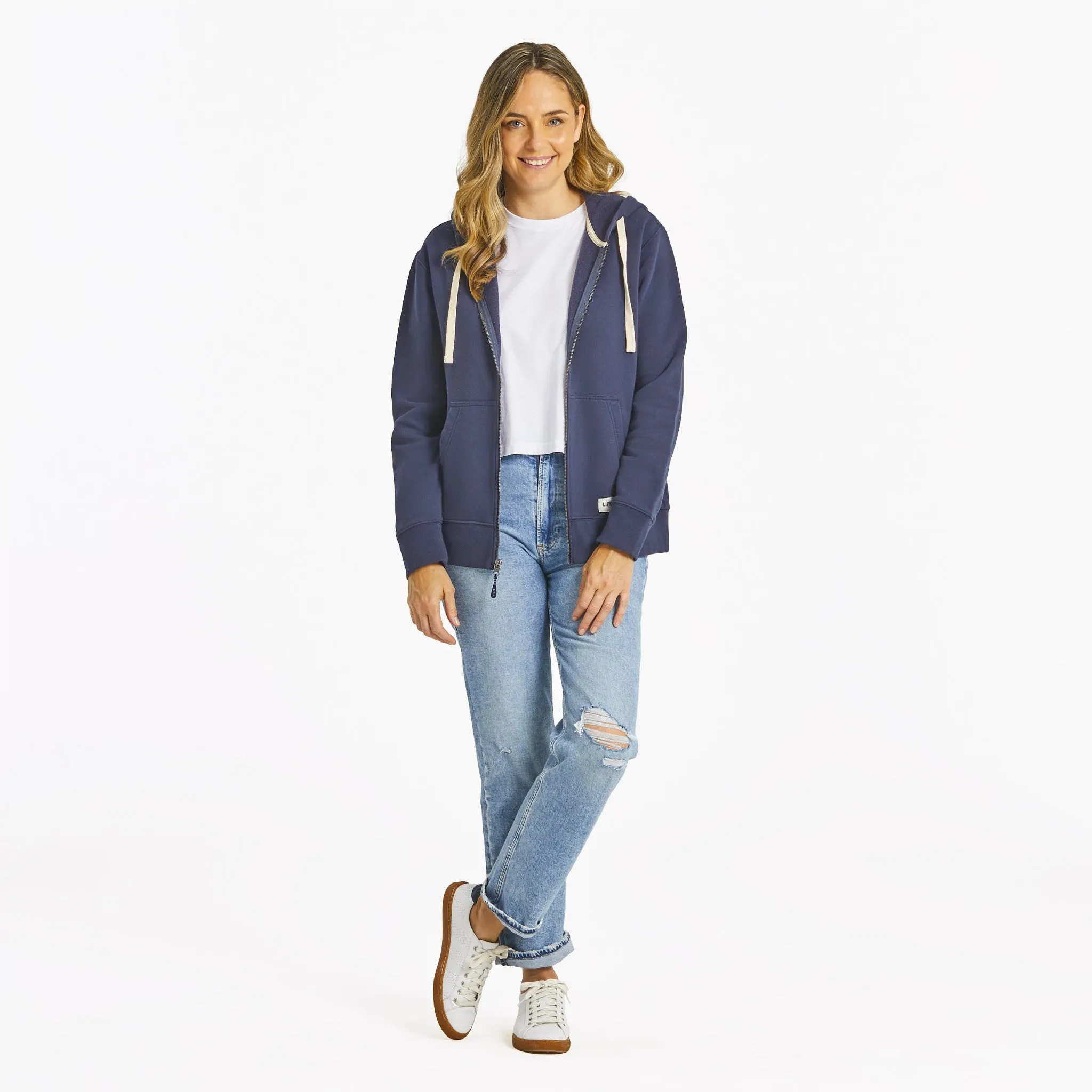 Women's Solid Simply True Fleece Zip Hoodie Life is Good
