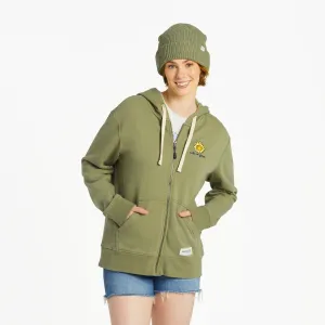 Women's Sunflower Simply True Fleece Zip Hoodie Life is Good