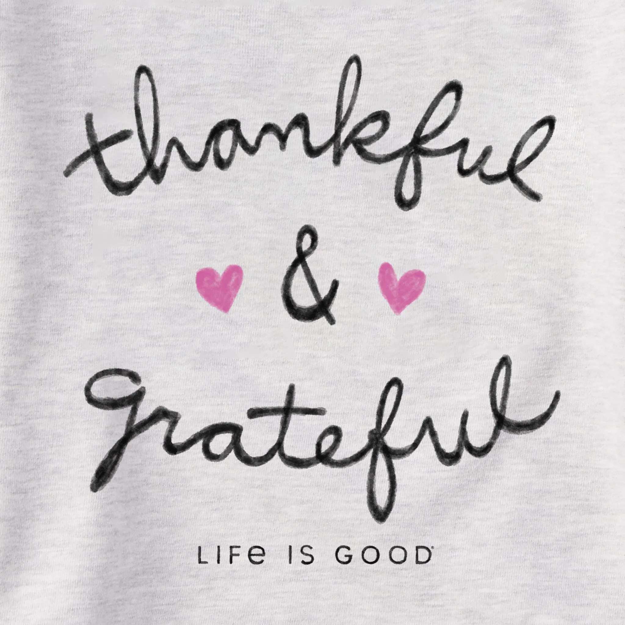 Women's Thankful and Grateful Simply True Fleece Crew Life is Good