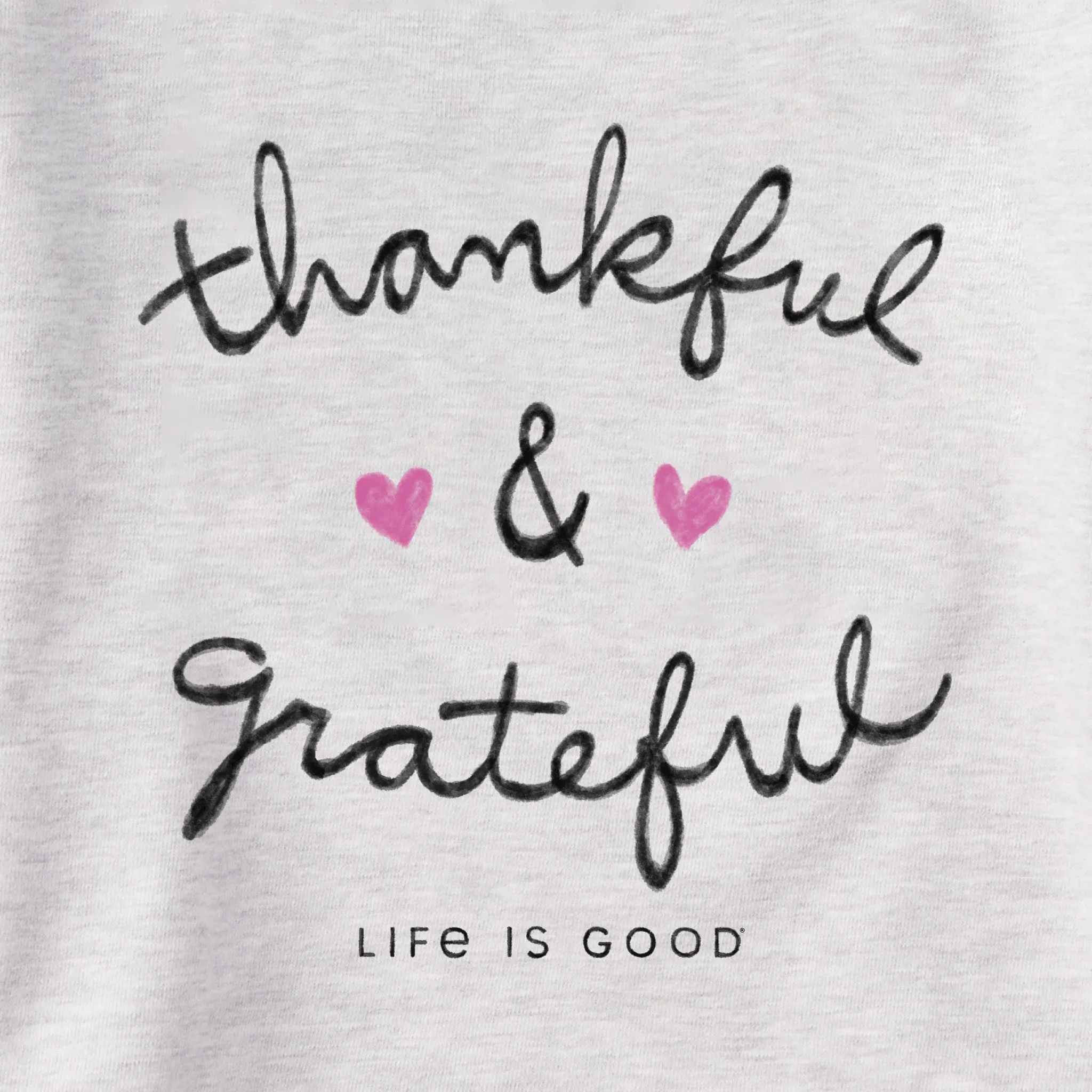 Women's Thankful and Grateful Simply True Fleece Hoodie Life is Good