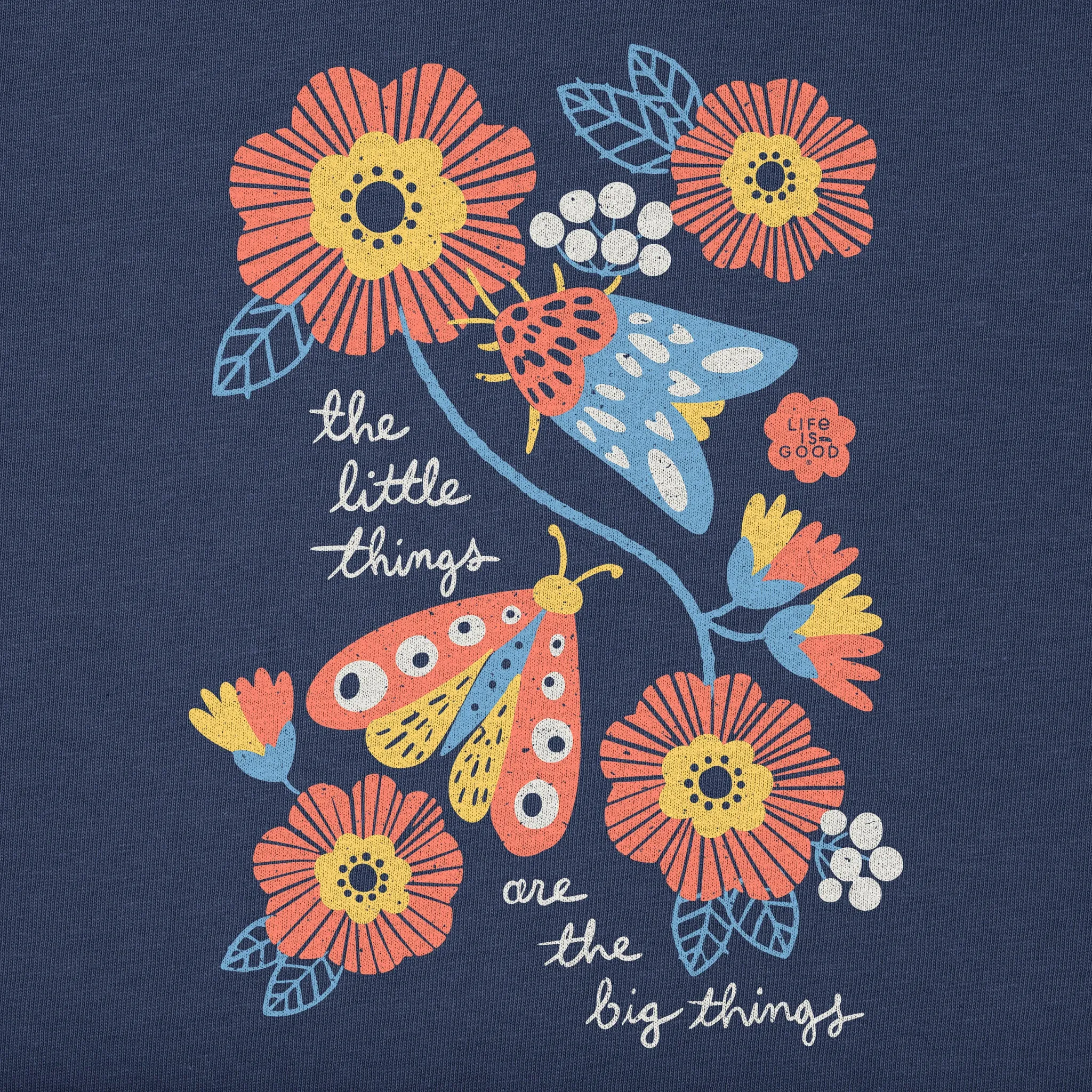 Women's The Little Things Moths Simply True Crew Life is Good