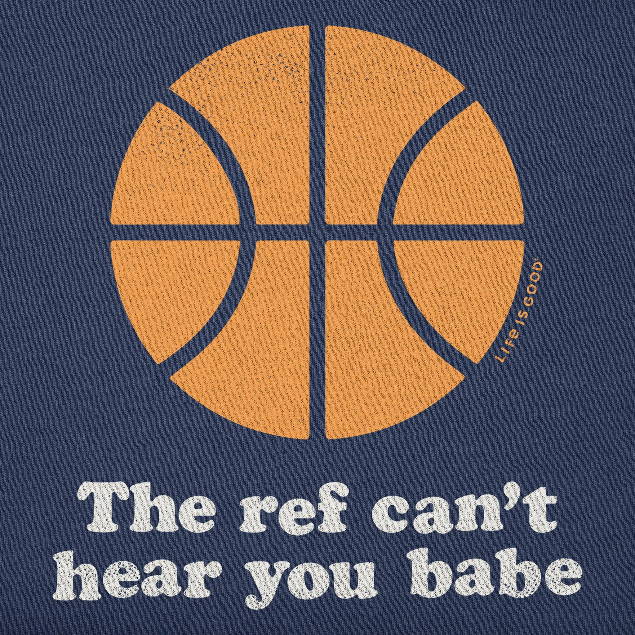 Women's The ref can't hear you babe Simply True Fleece Hoodie Life is Good