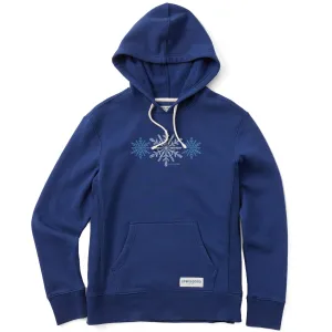 Women's Three Delicate Snowflakes Simply True Fleece Hoodie Life is Good
